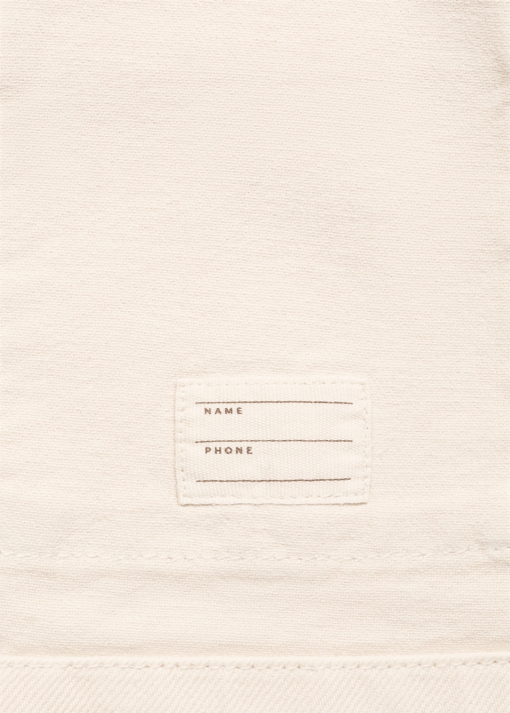 Denim barn jacket with contrasting collar