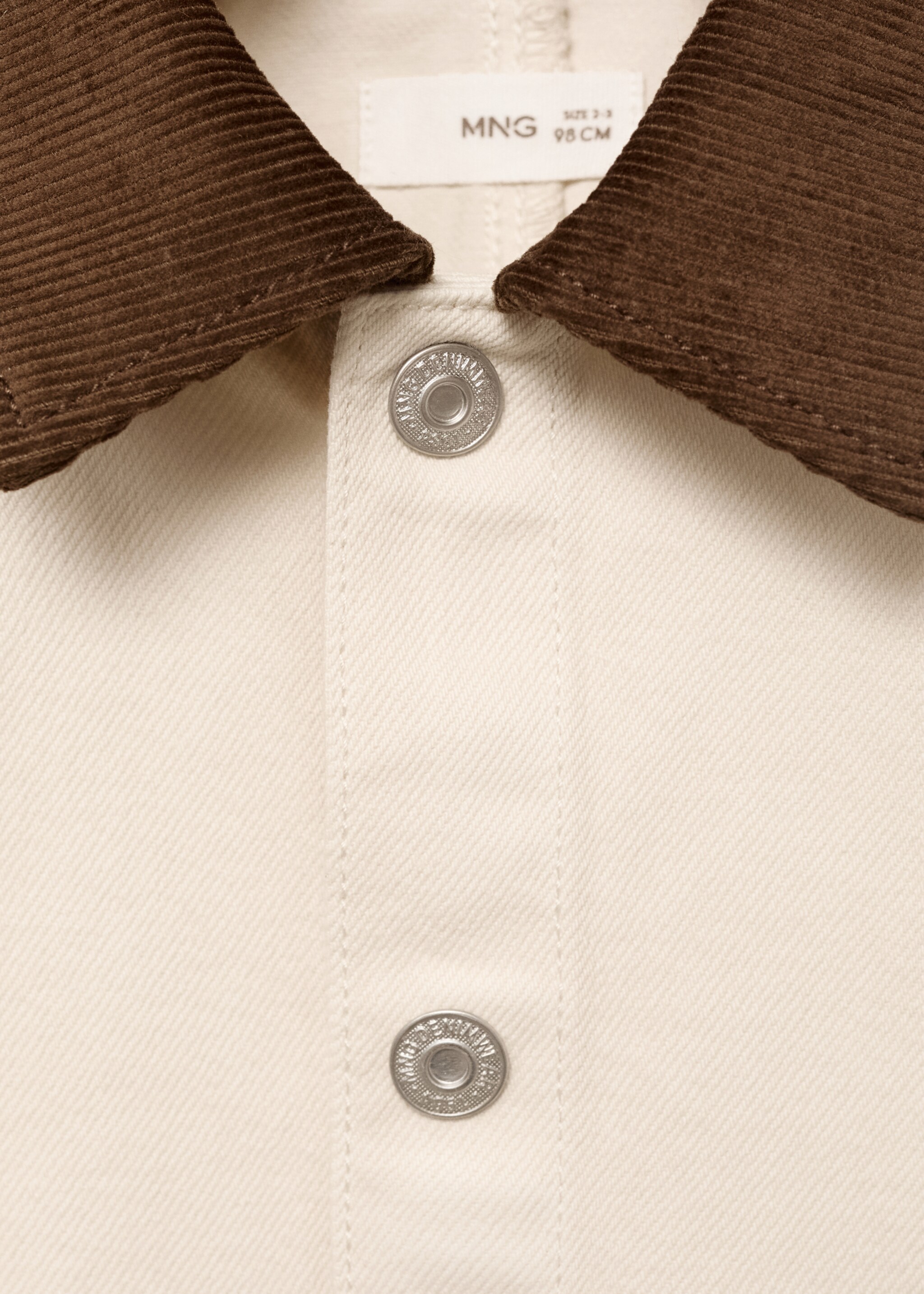 Denim parka contrast collar - Details of the article 8
