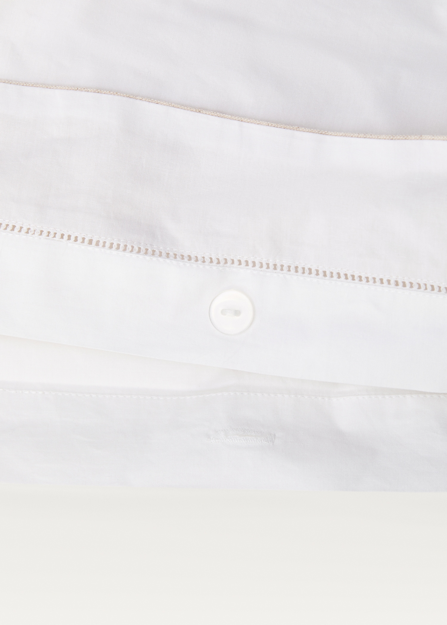 Funda nórdica algodón percal borde lino cama 150/160 cm - Detalle del artículo 3
