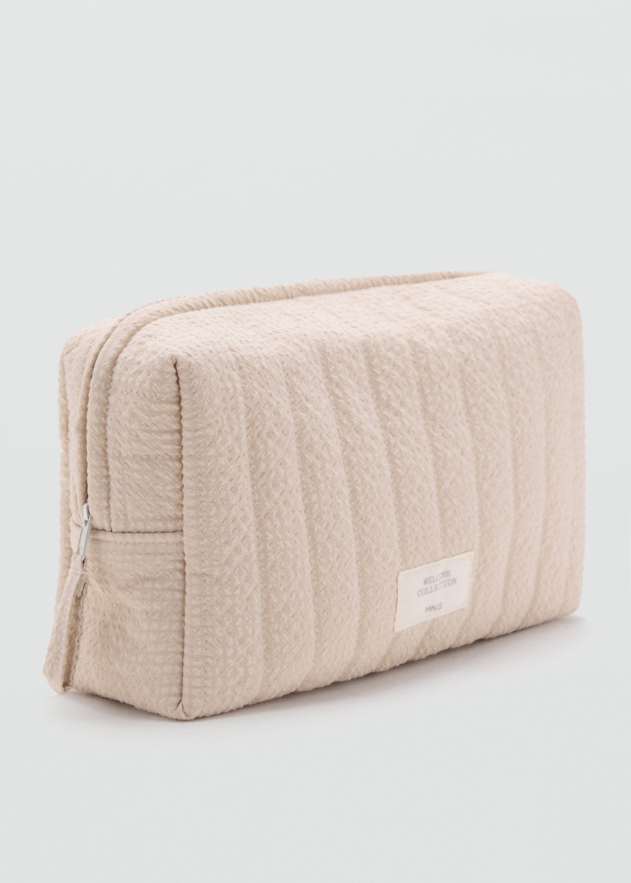Cosmetic bag cuadrosn - Medium plane, Sand. Ref: 17073316-00.