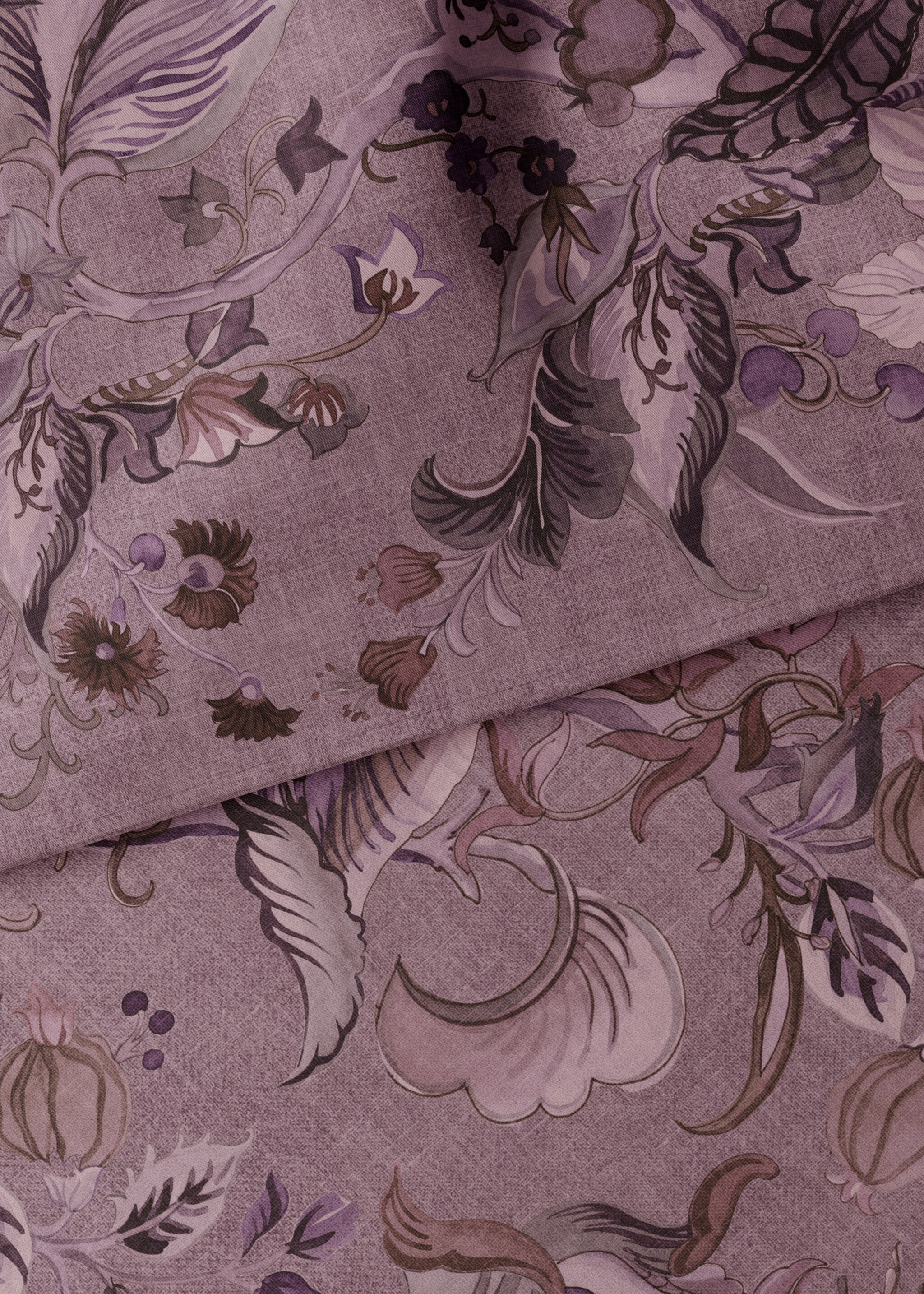 Gemusterte Baumwollserviette - Detail des Artikels 2, Pflaume. Ref: 17073322-00.
