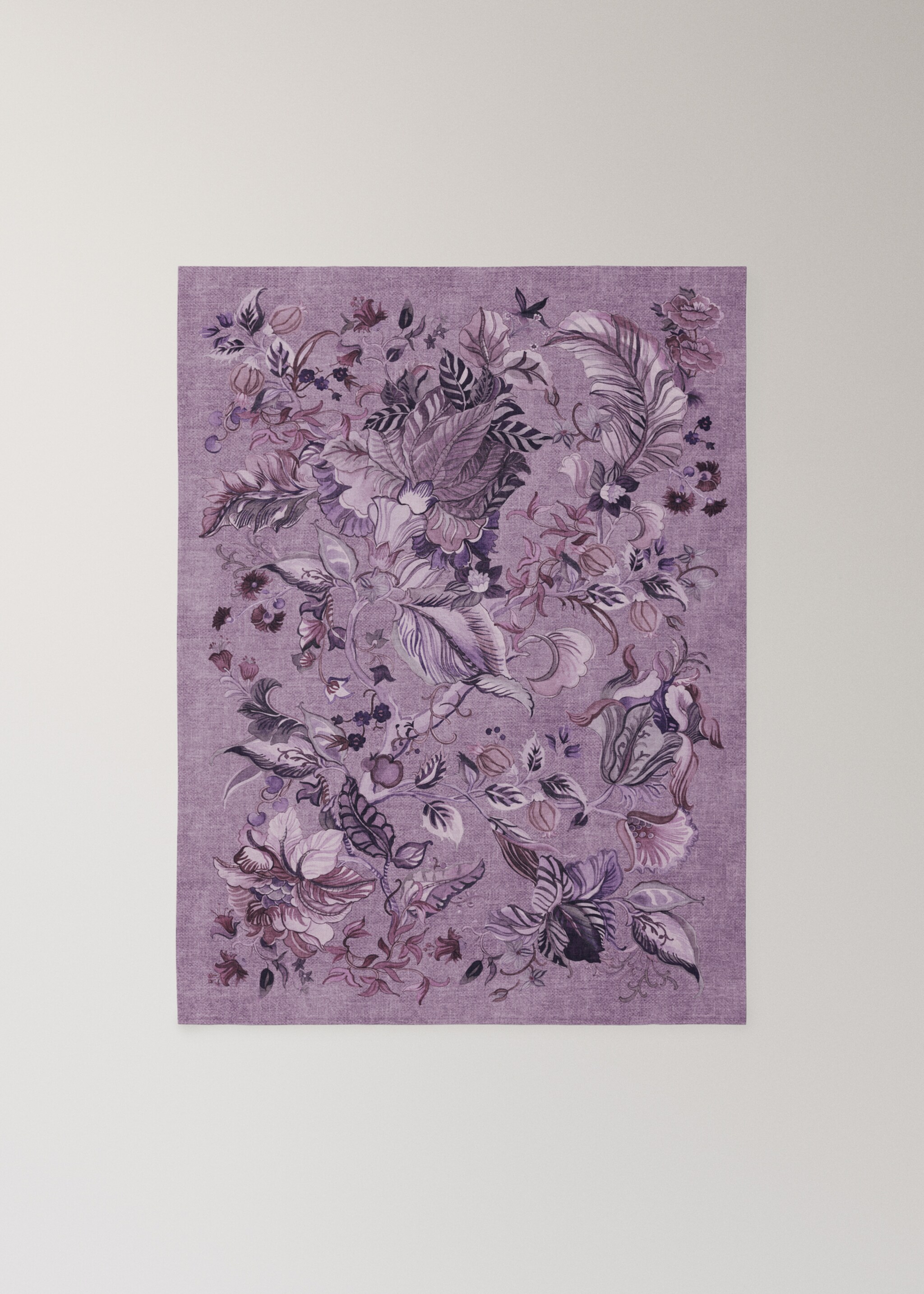 Cotton-linen printed dish cloth - Article without model, Plum. Ref: 17073323-00.