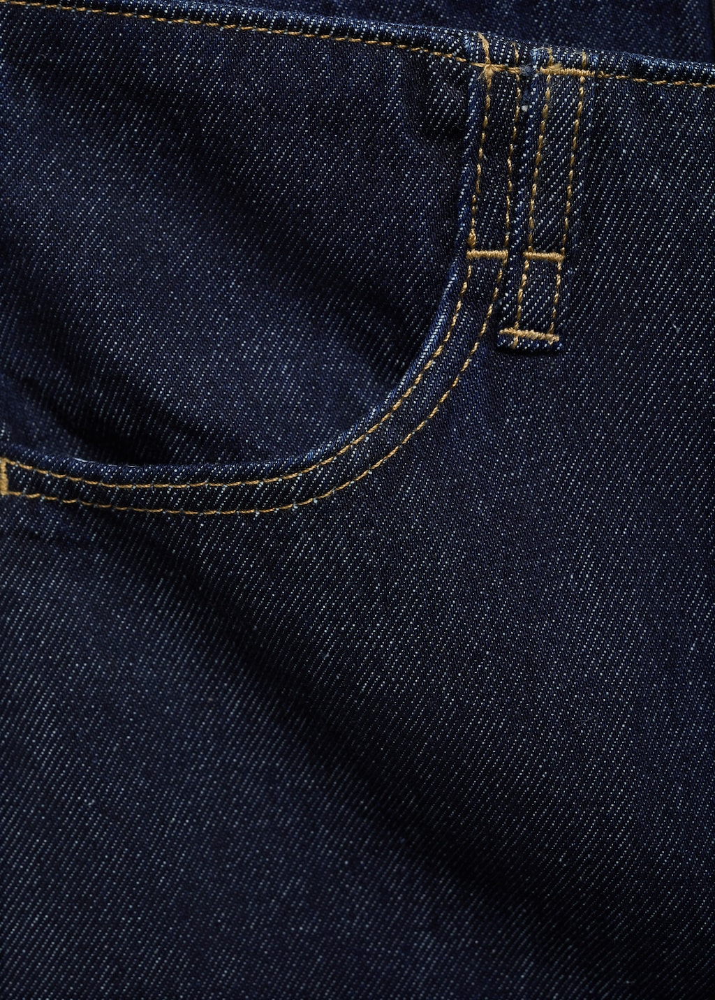 Mid-rise denim bermuda jorts