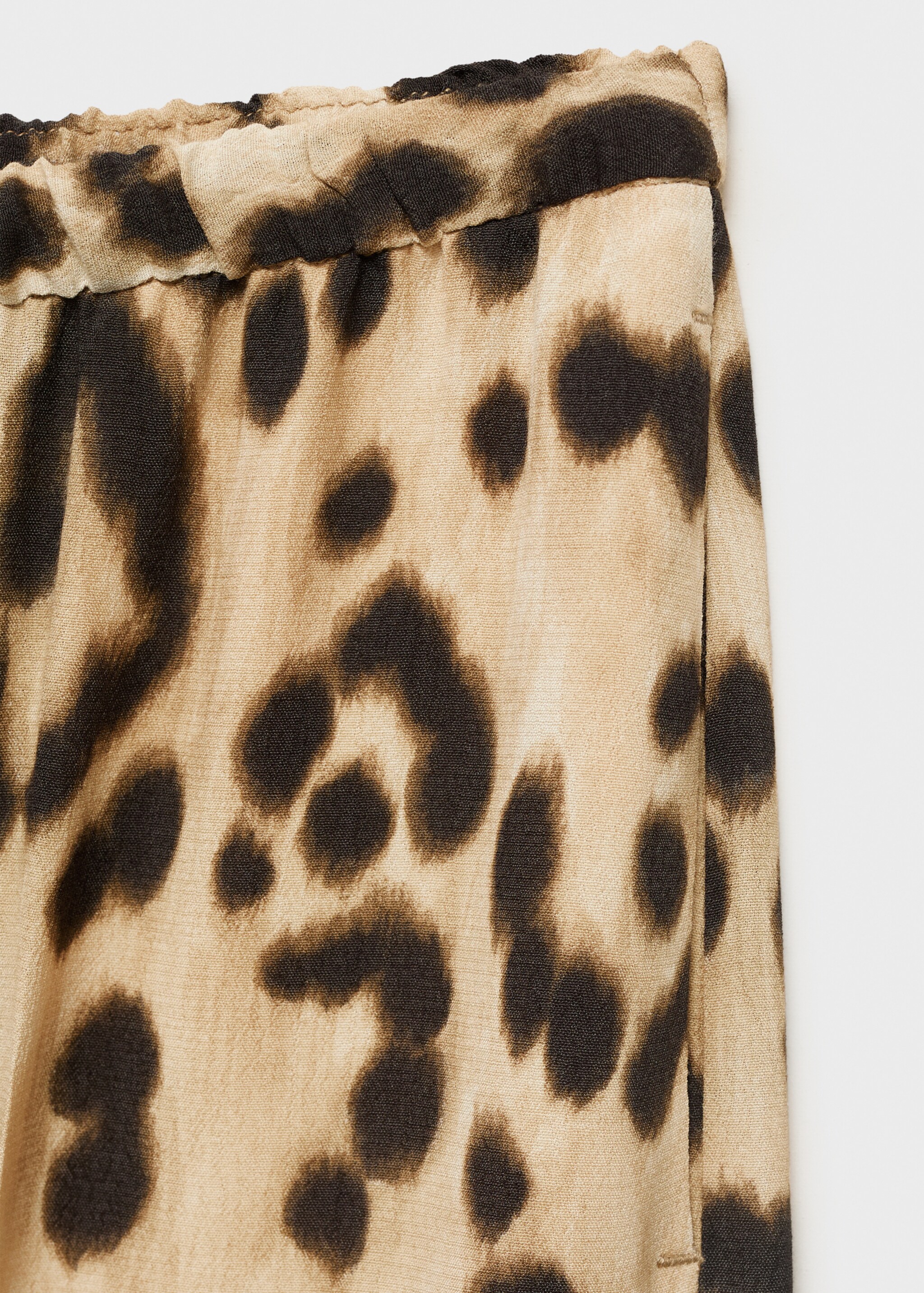 Fluid animal- print pants - Details of the article 0