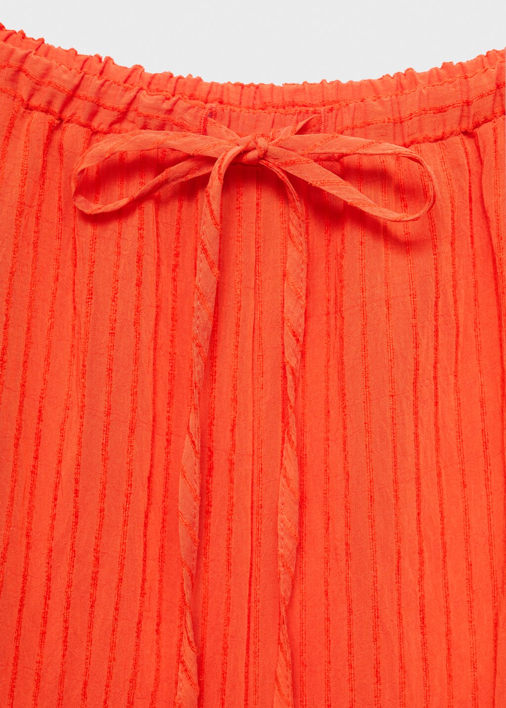 Straight-leg crinkled-effect pants