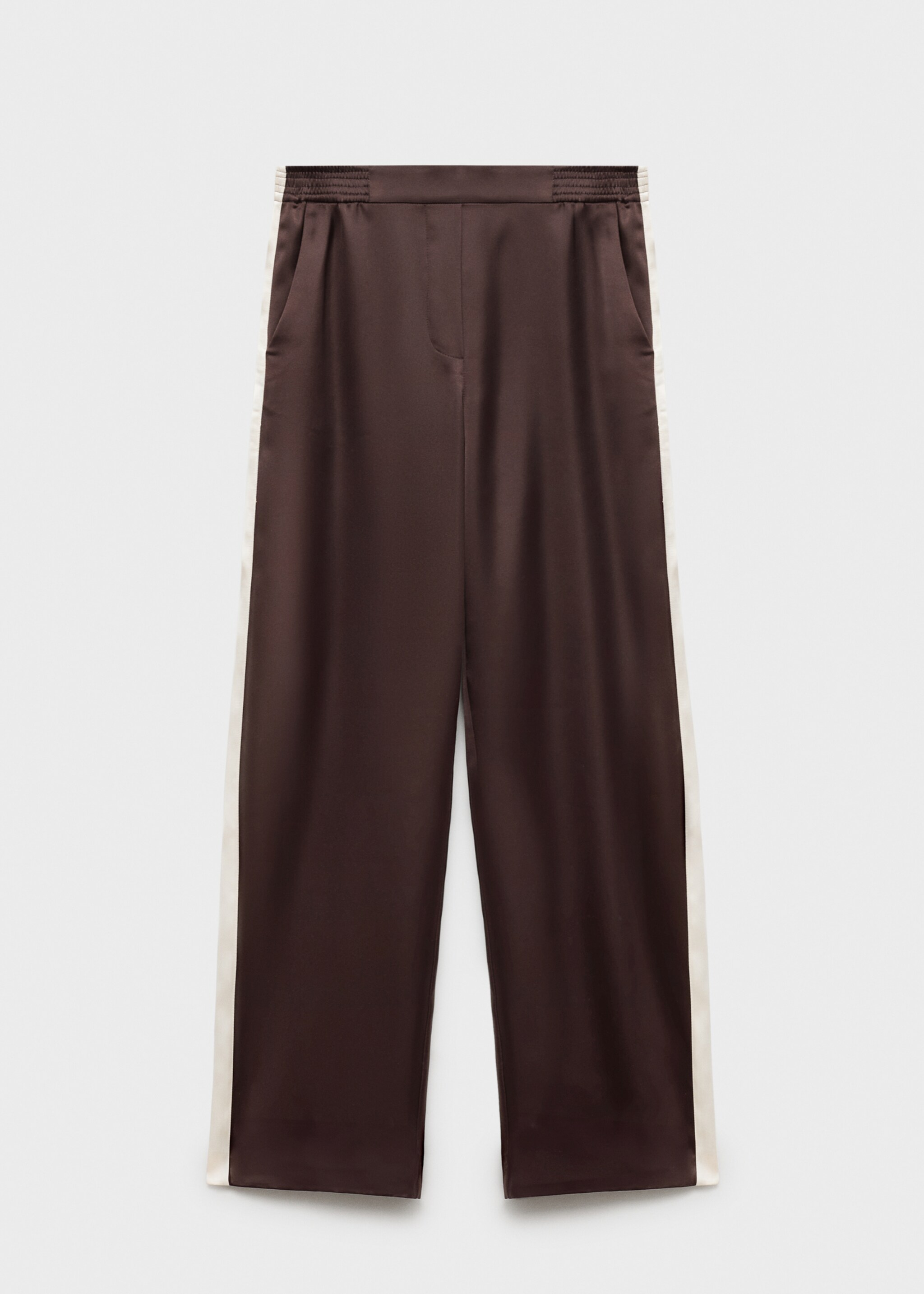 Contrast stripe straight trousers - Article without model