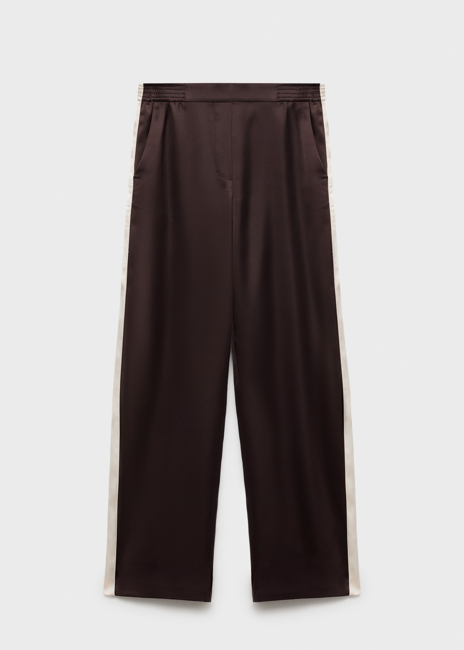 Contrast stripe straight trousers - Article without model