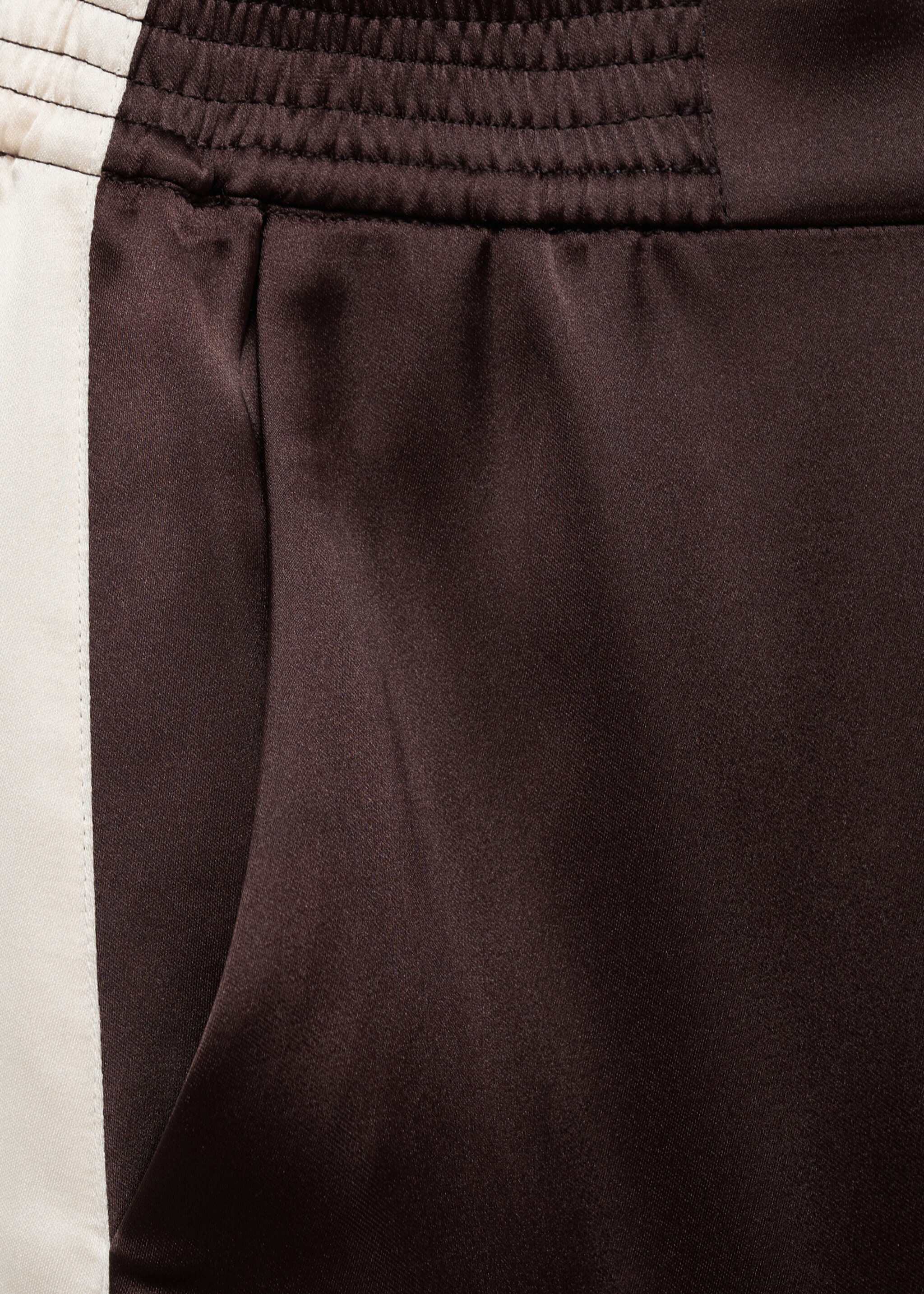 Contrast stripe straight trousers - Details of the article 0