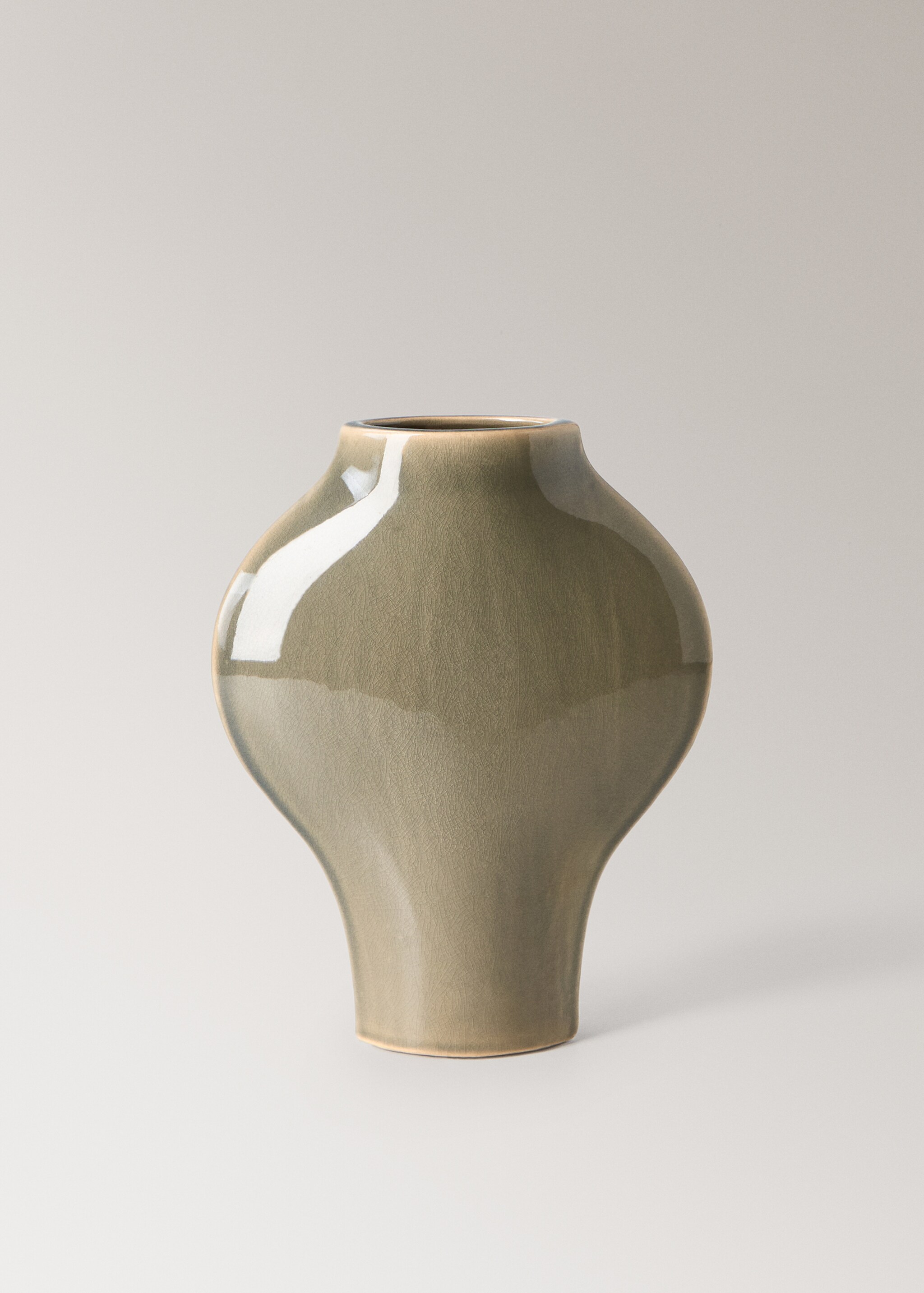 Small stoneware vase - Article without model, Grey. Ref: 17073333-00.