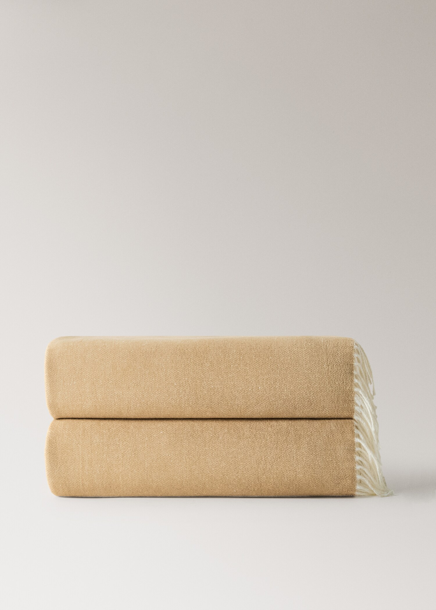 Dubbele katoenen deken met franjes - Artikel zonder model