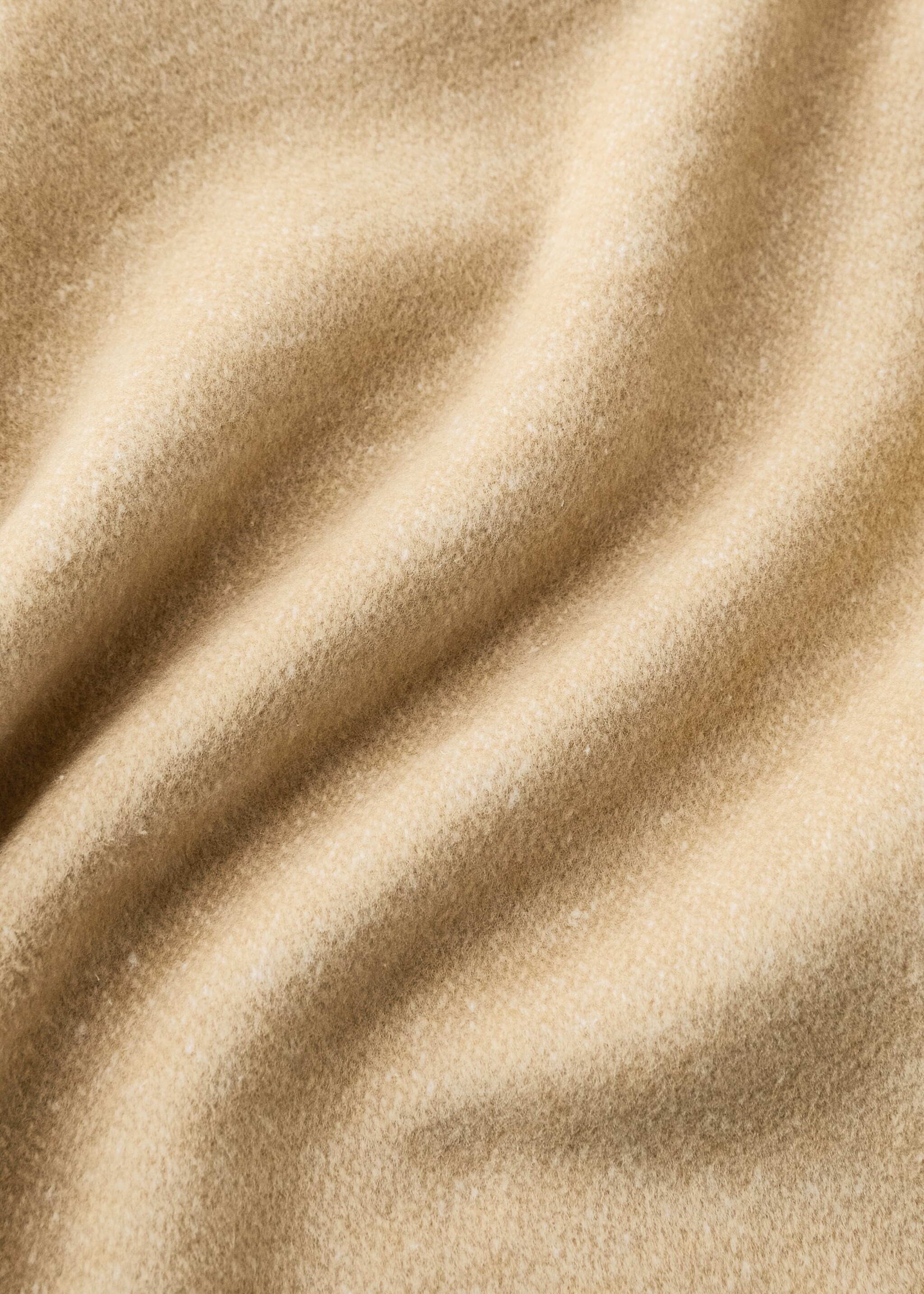 Double-sided cotton blanket with fringes - Details of the article 1, Yellow. Ref: 17073335-00.
