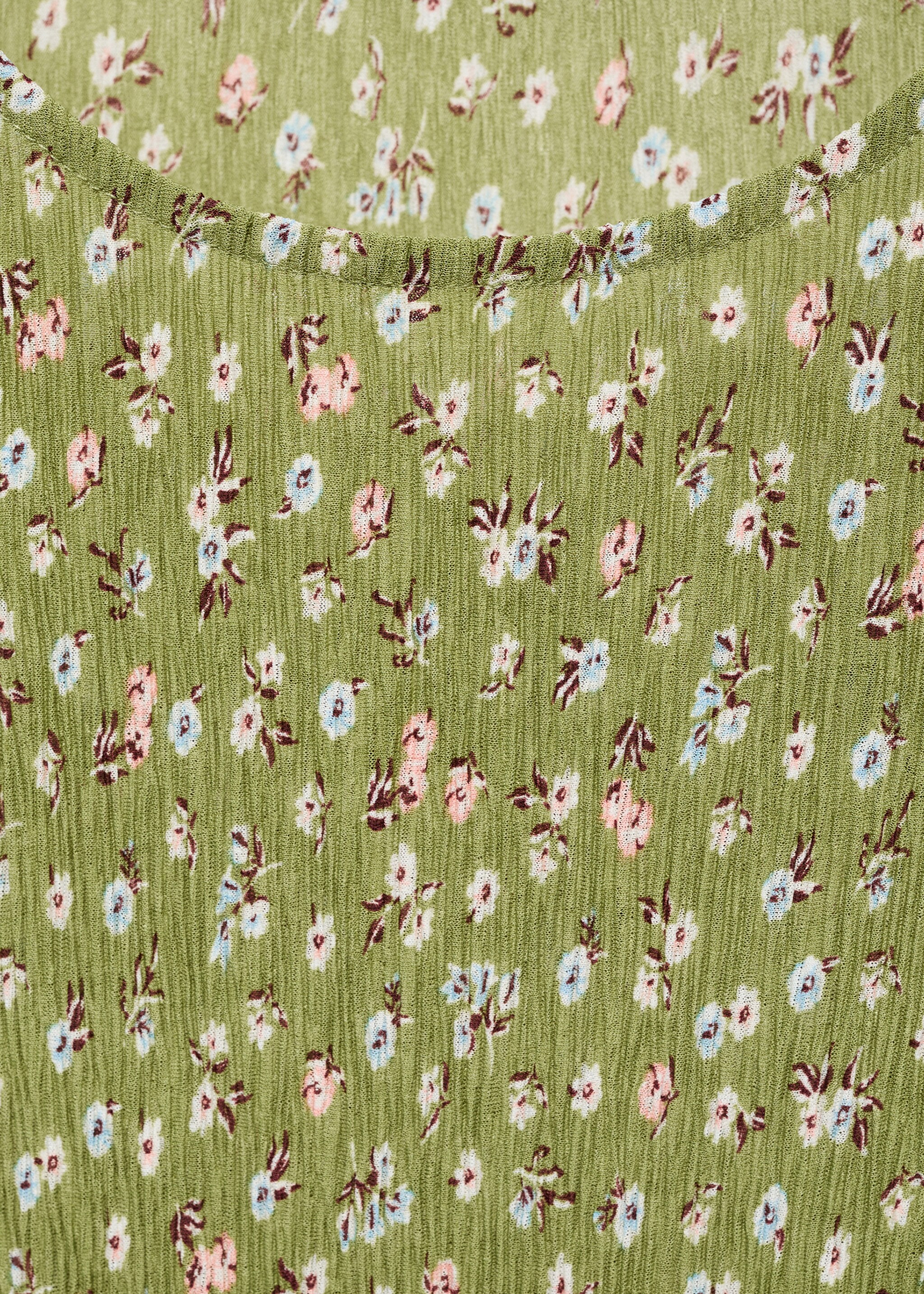 Long floral dress with opening - Details of the article 8