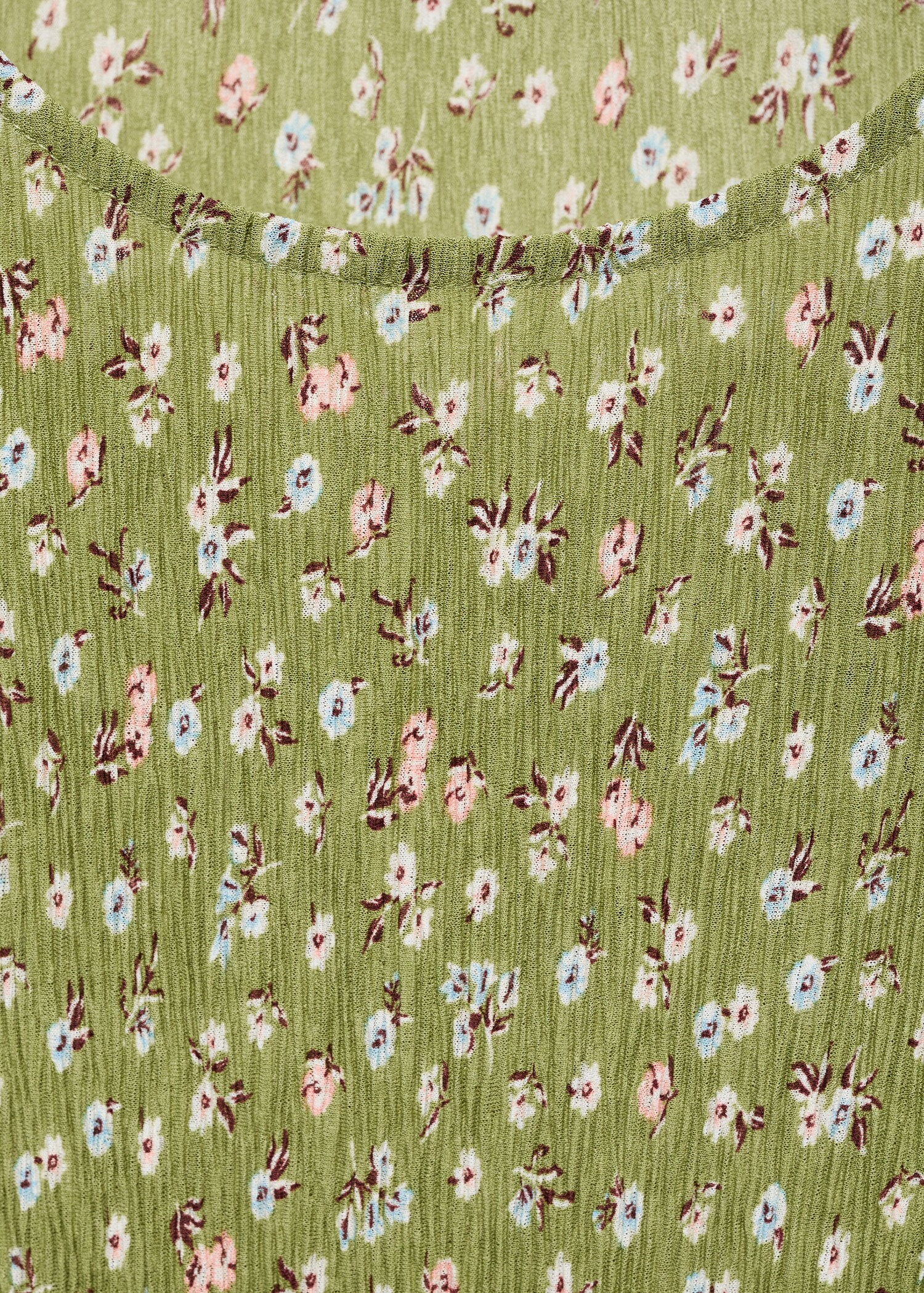 Long floral dress with opening - Details of the article 8