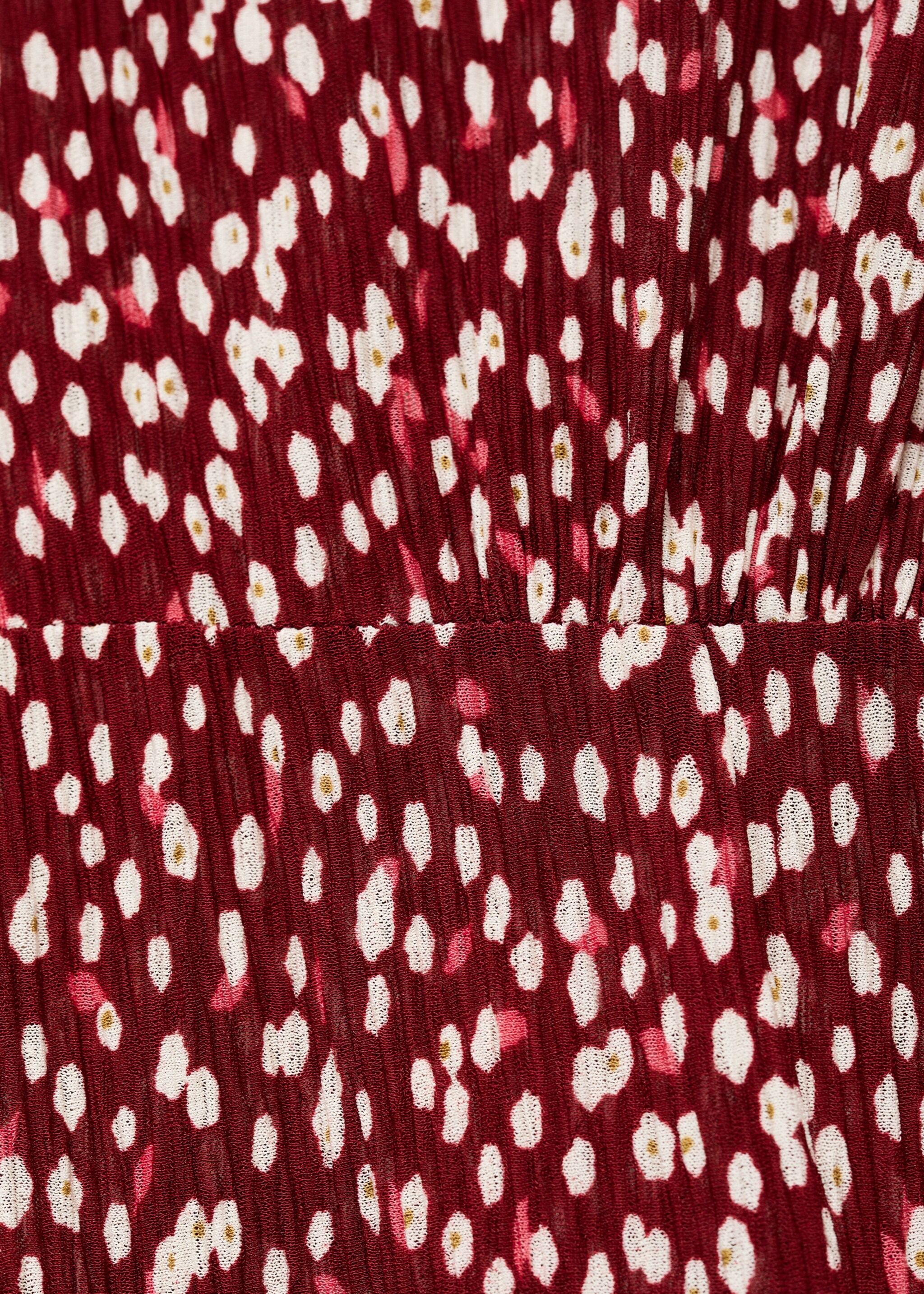 Long floral dress with opening - Details of the article 0