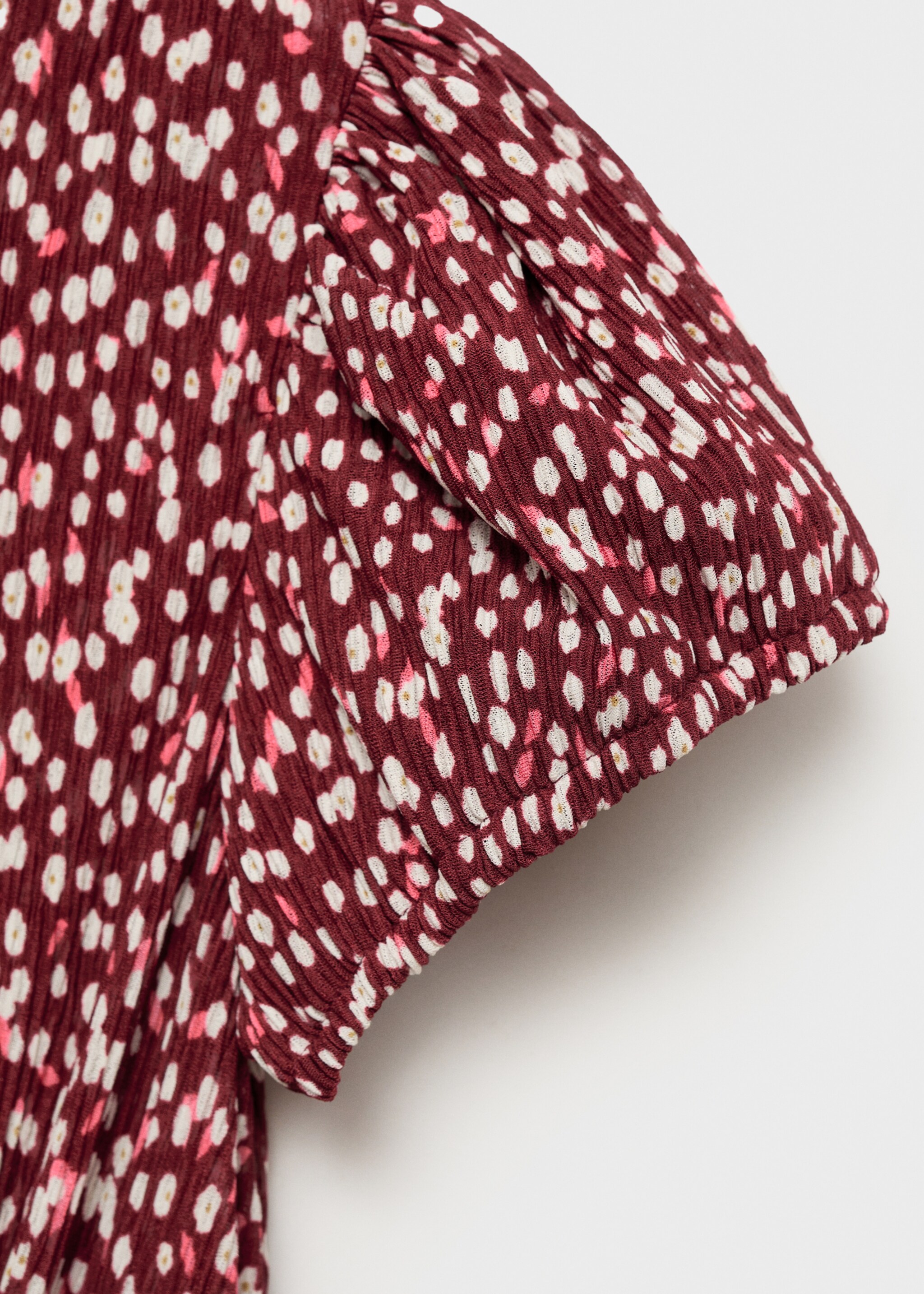 Floral-print pleated dress - Details of the article 0