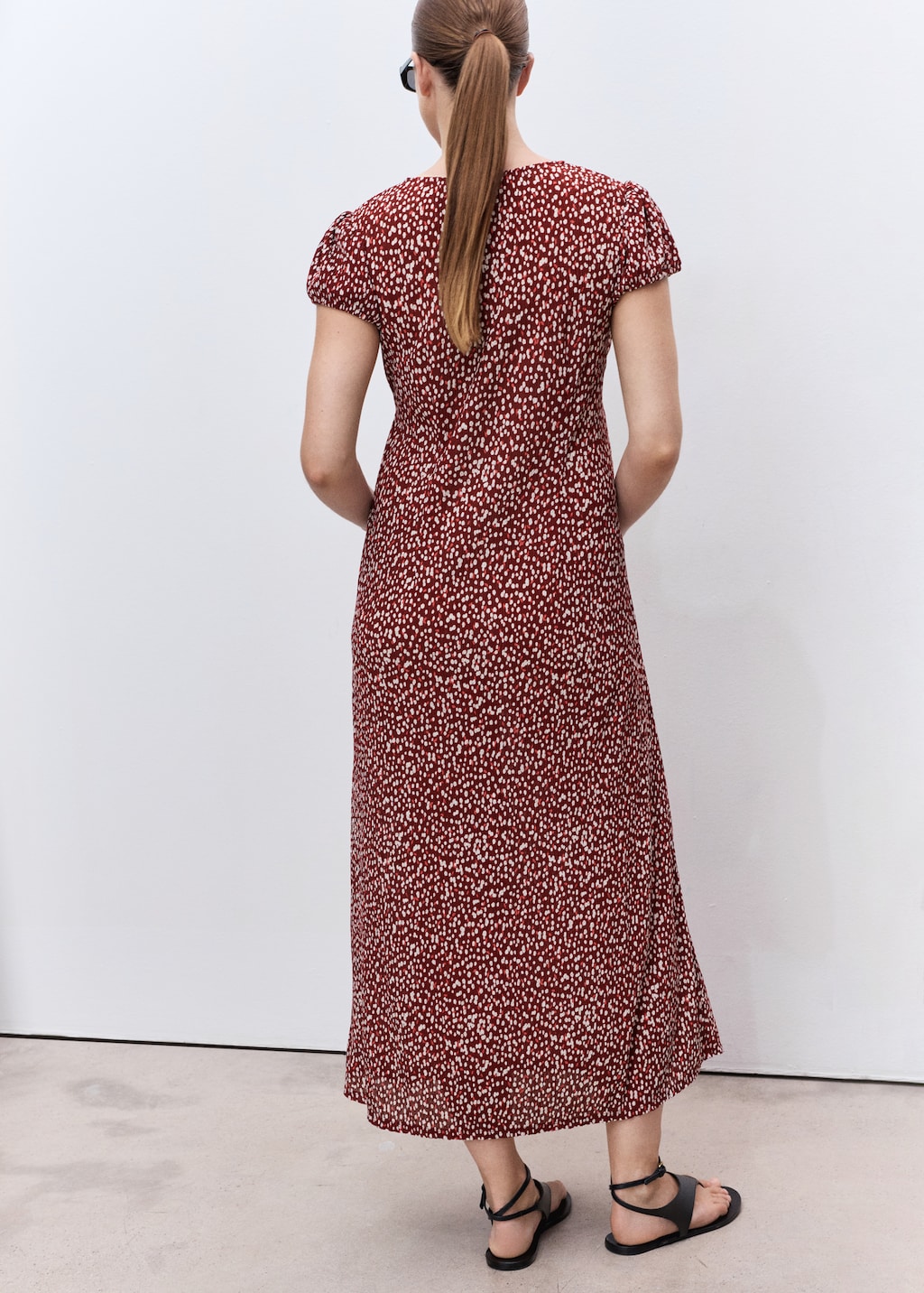 Floral-print maternity dress