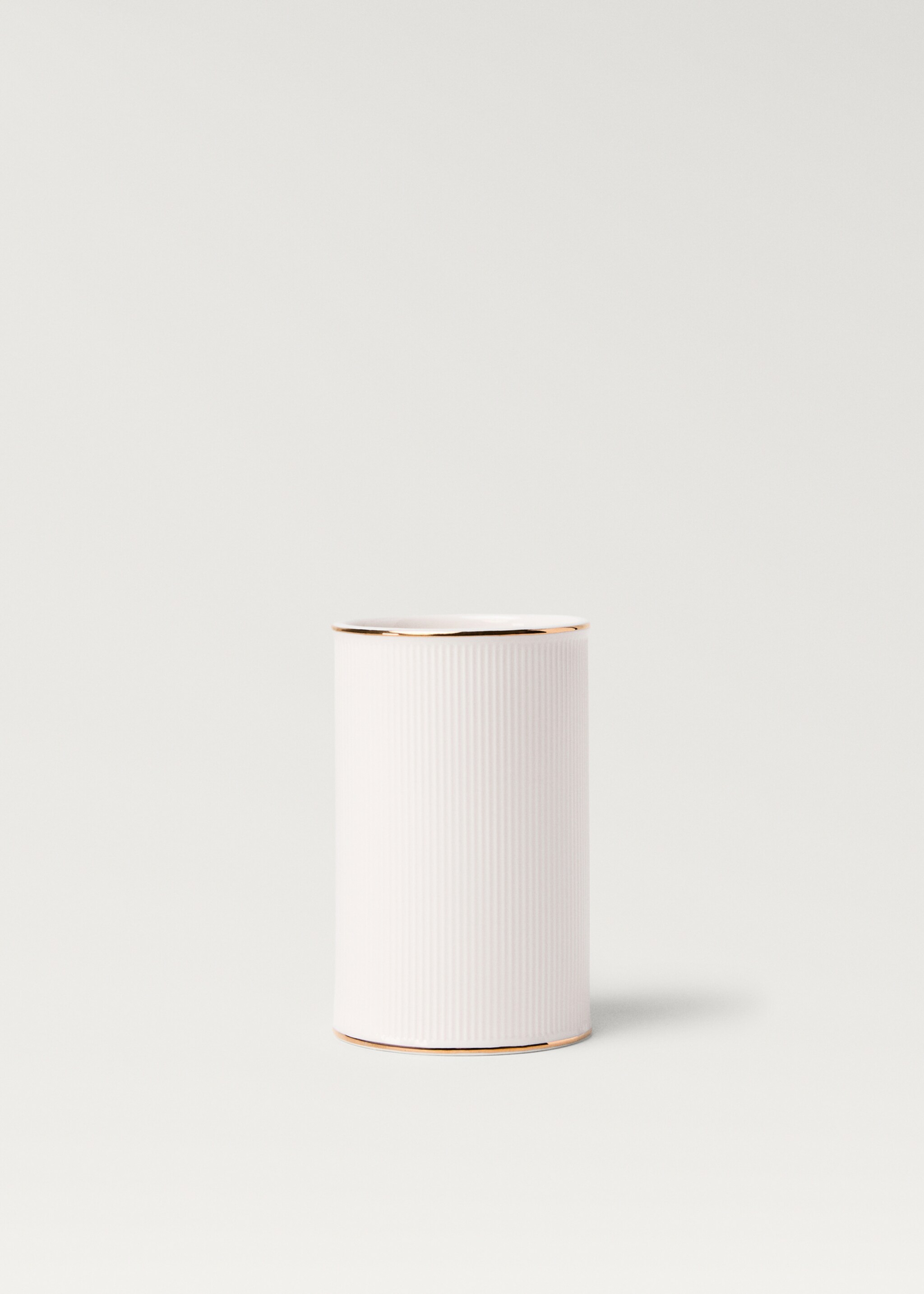 Stoneware bathroom glass with stripe detail - Article without model