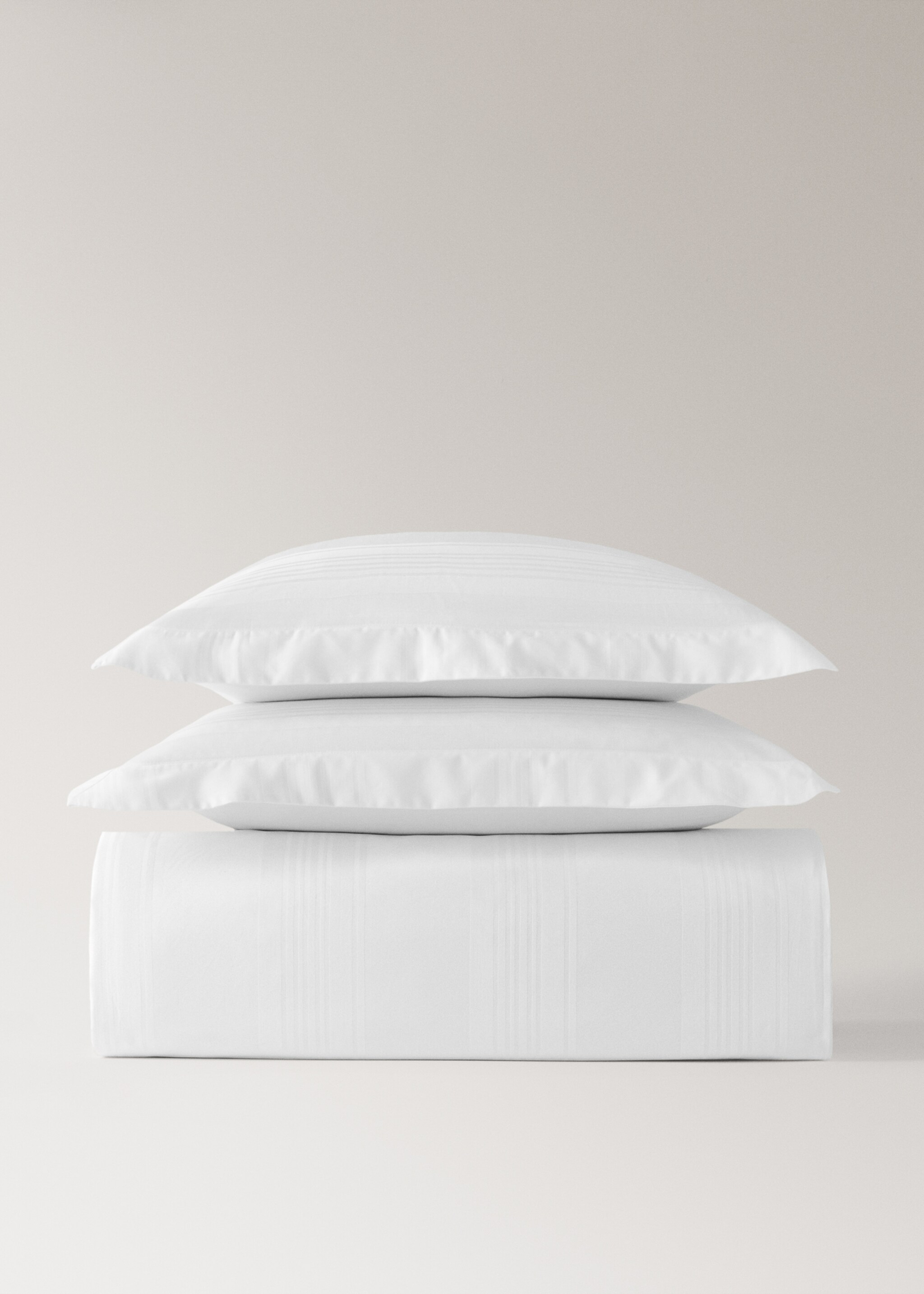 Cotton sateen 300 thread count striped duvet cover for 150/160 cm bed - Article without model
