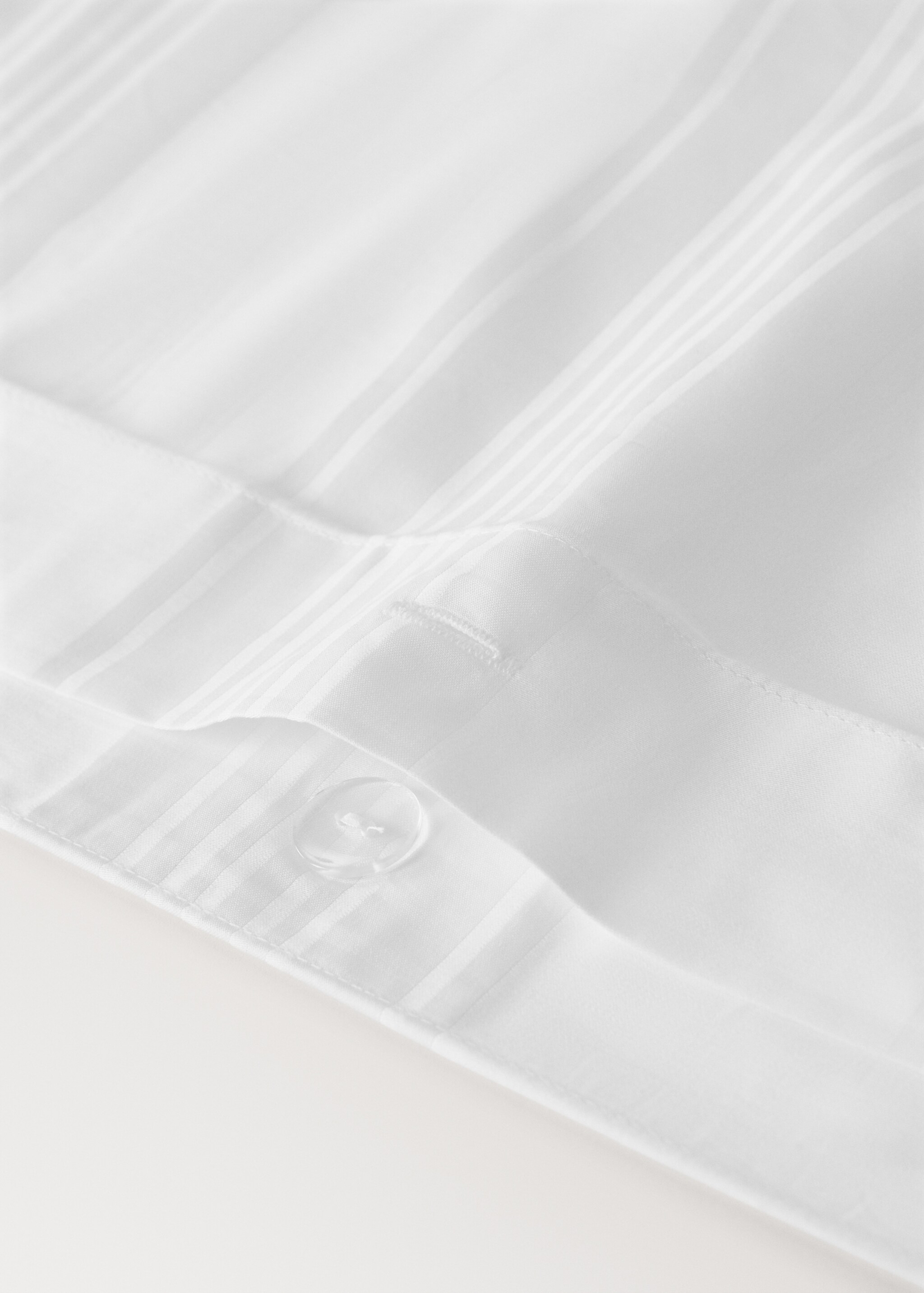 Cotton sateen 300 thread count striped duvet cover for 150/160 cm bed - Details of the article 1