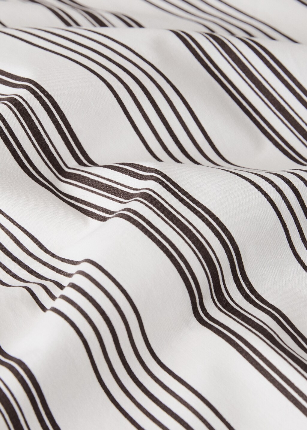 Reversible striped cotton duvet cover for cm bed