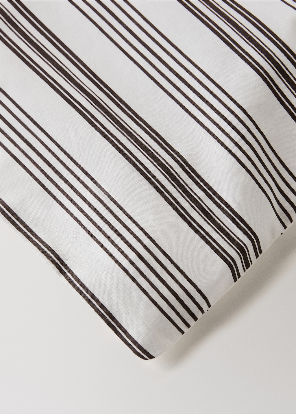Reversible striped cotton duvet cover for cm bed