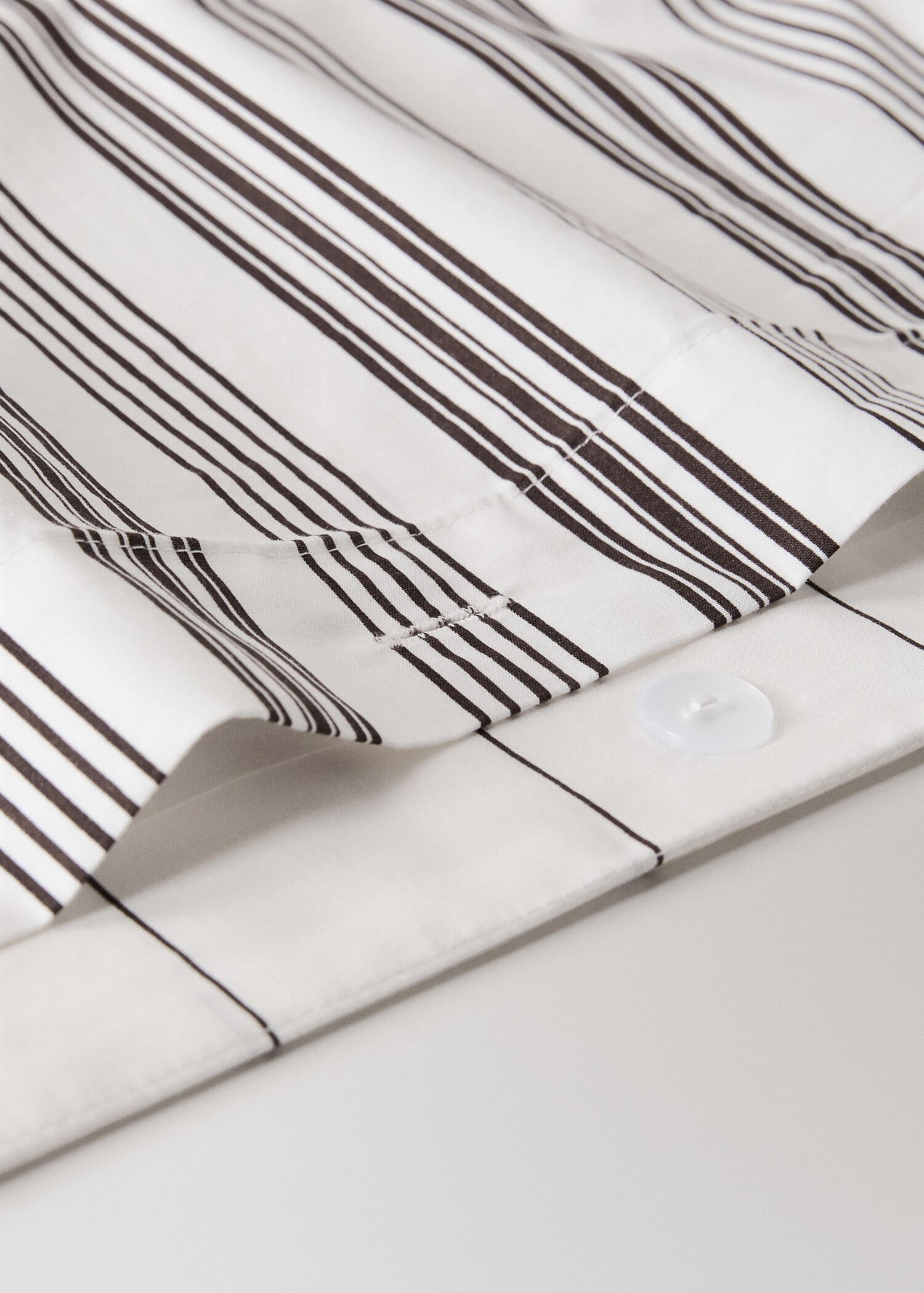 Oboustranný pruhovaný bavlněný povlak na peřinu na postel 135 cm - Detail zboží 1