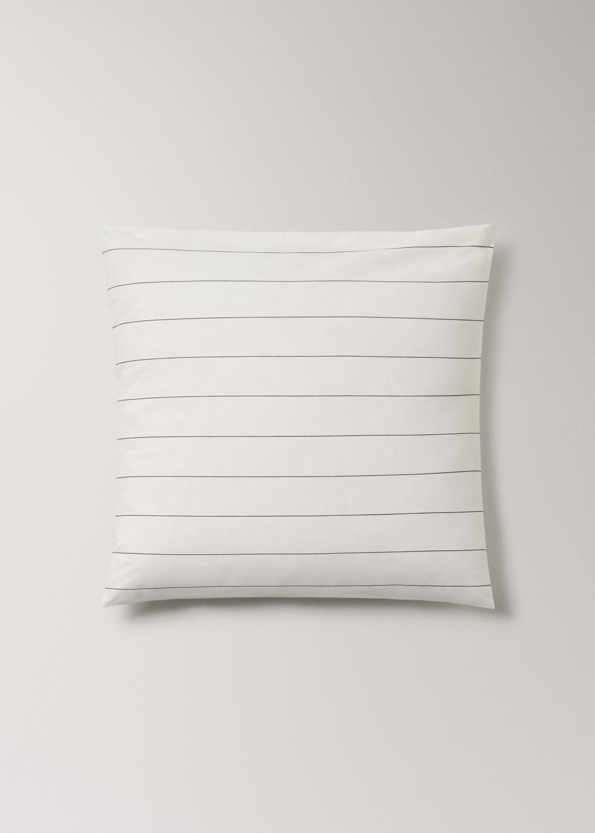 Taie d’oreiller coton rayures 60x60 cm - Détail de l'article 1, Blanc cassé. Ref: 17073812-00.