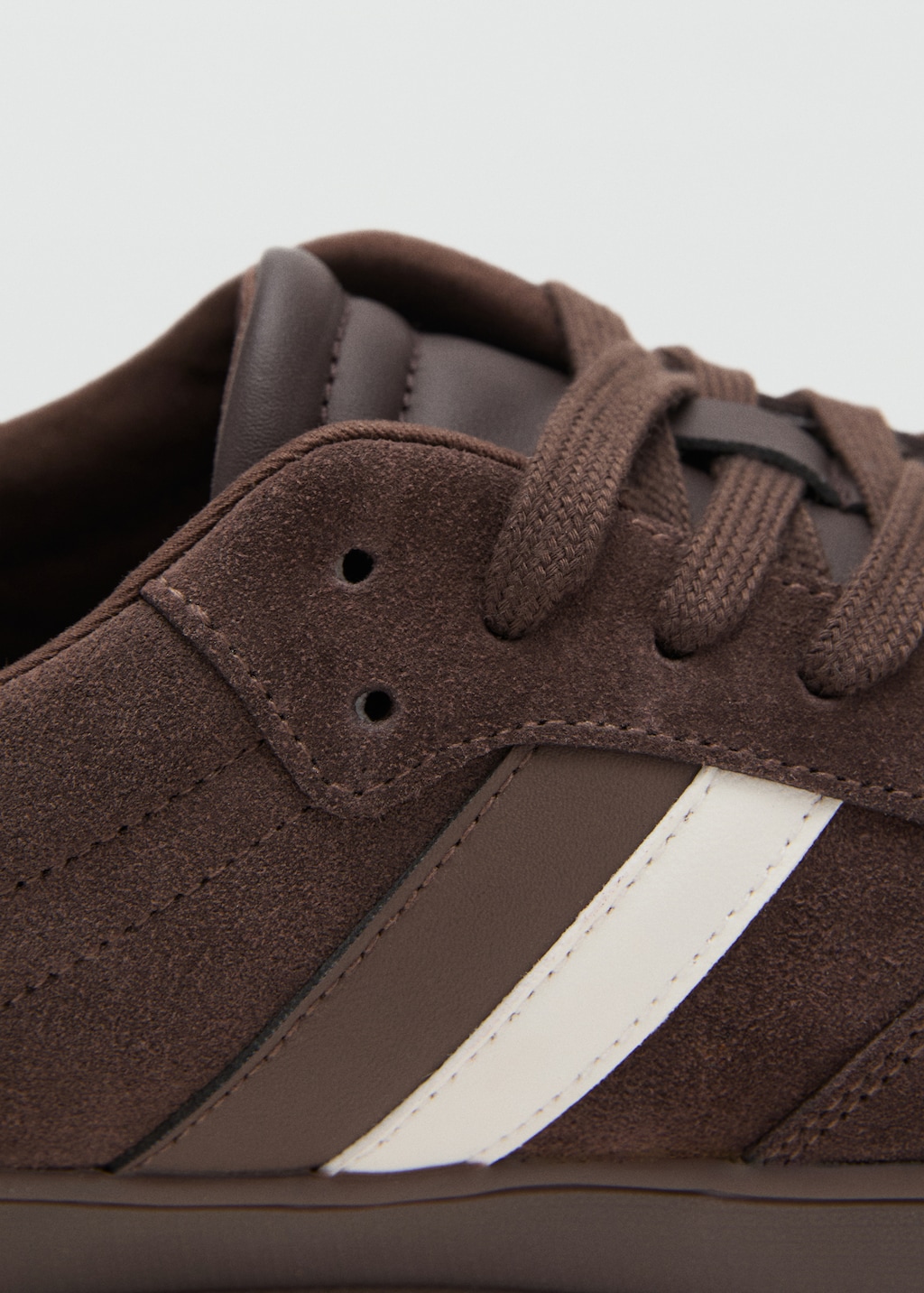 Combined suede leather sneakers