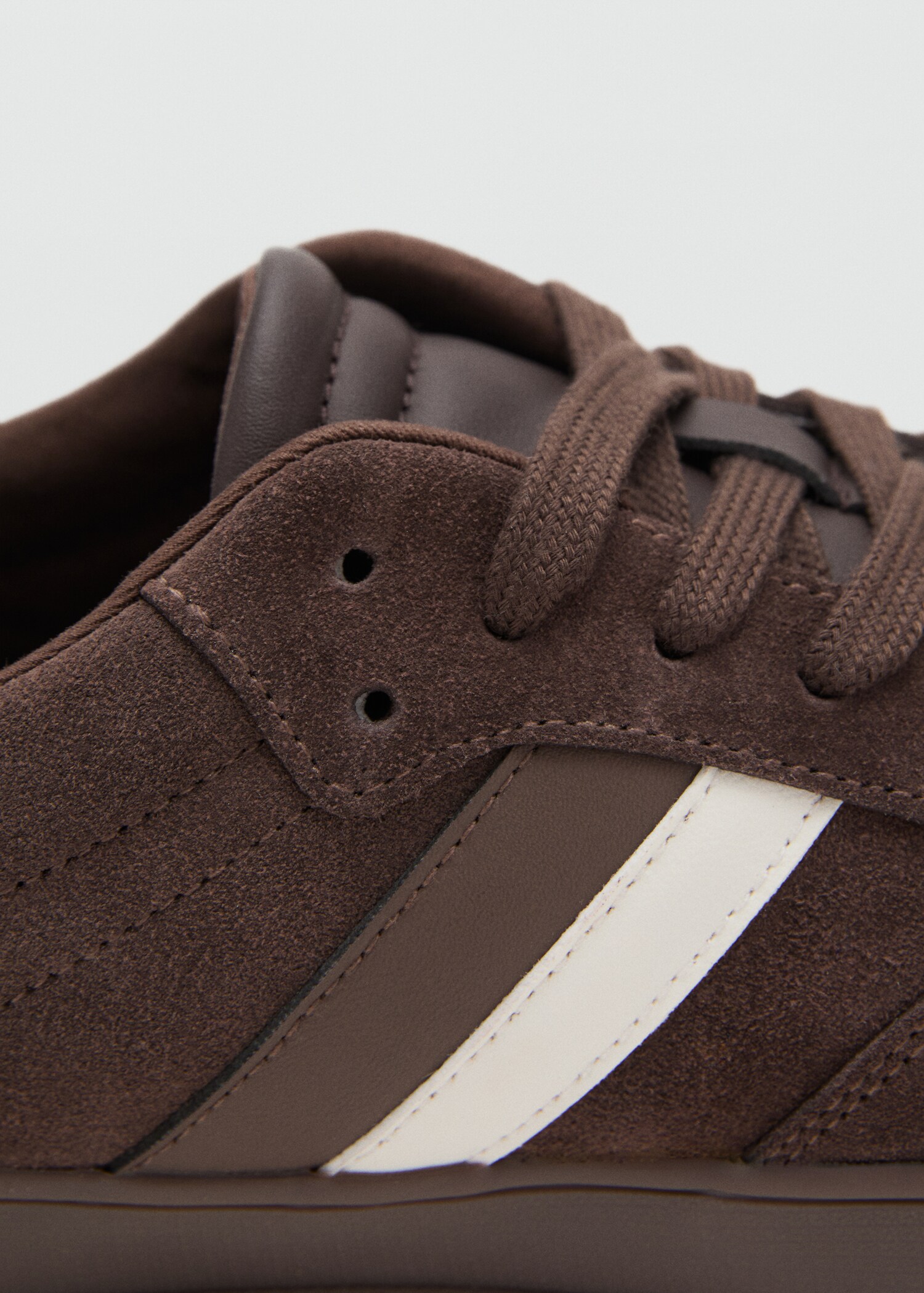Combined suede leather trainers - Details of the article 2