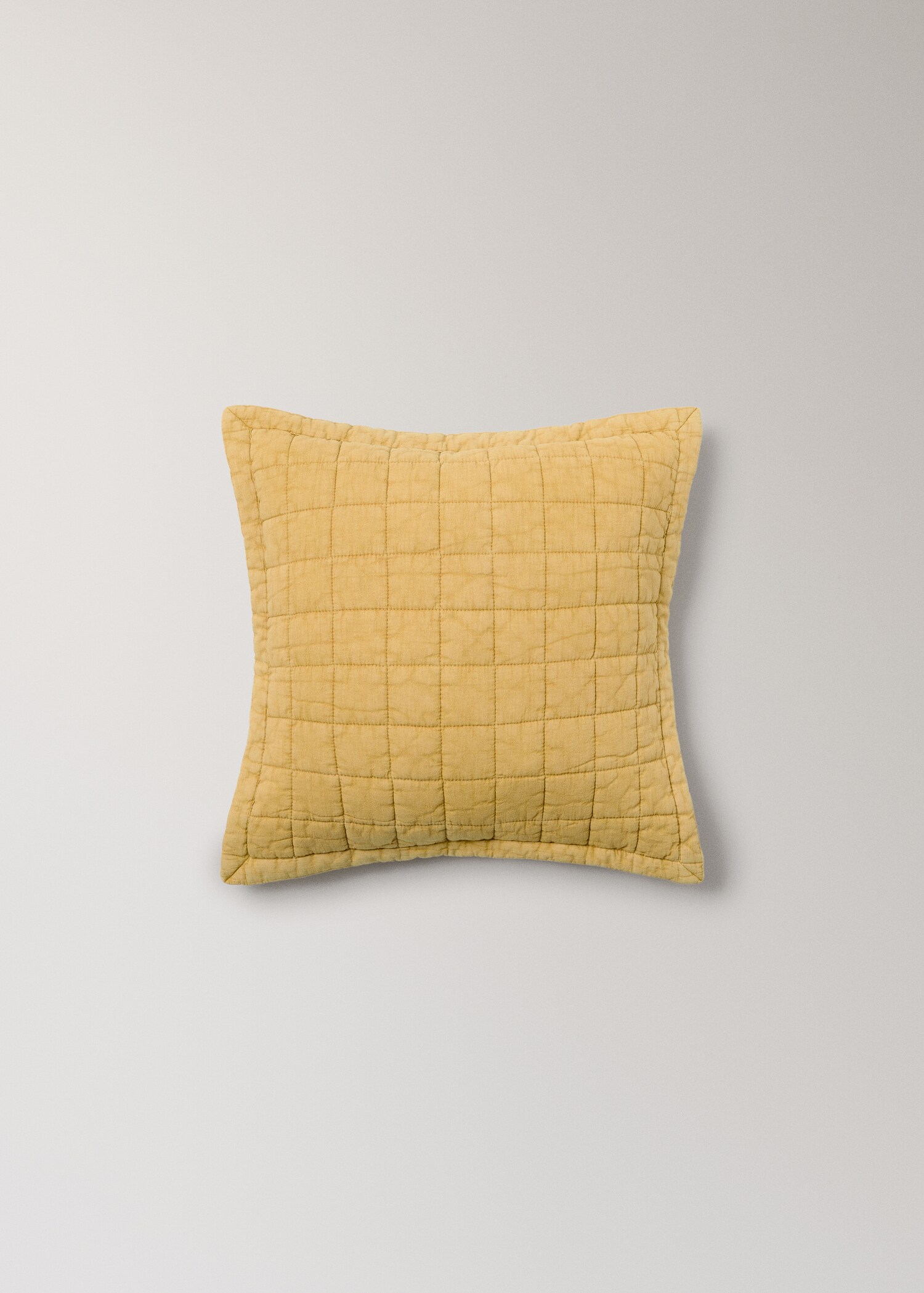 Washed cotton plaid children's bed cushion cover 40x40 cm - Article without model