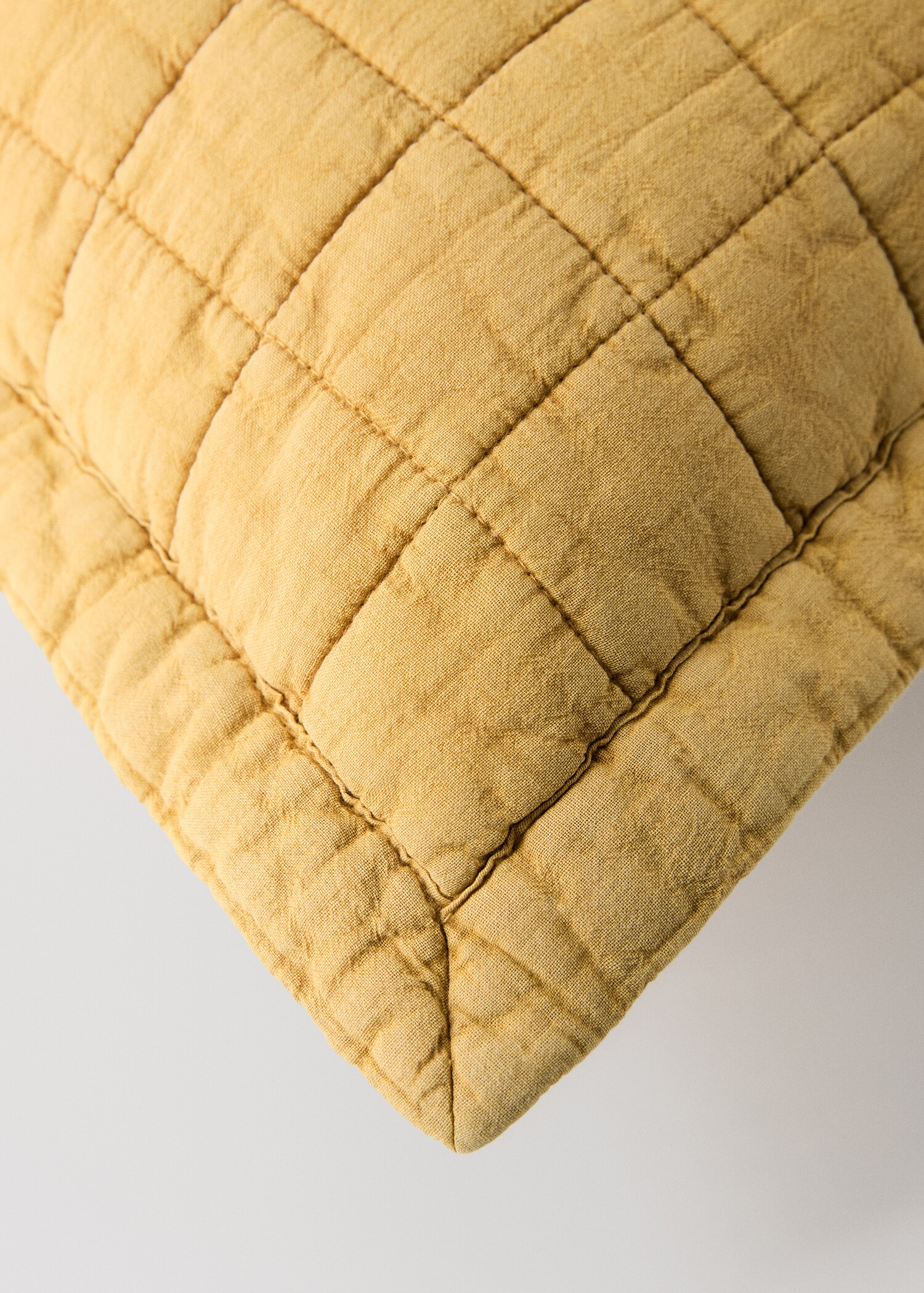 Washed cotton plaid children's bed cushion cover 40x40 cm - Details of the article 2