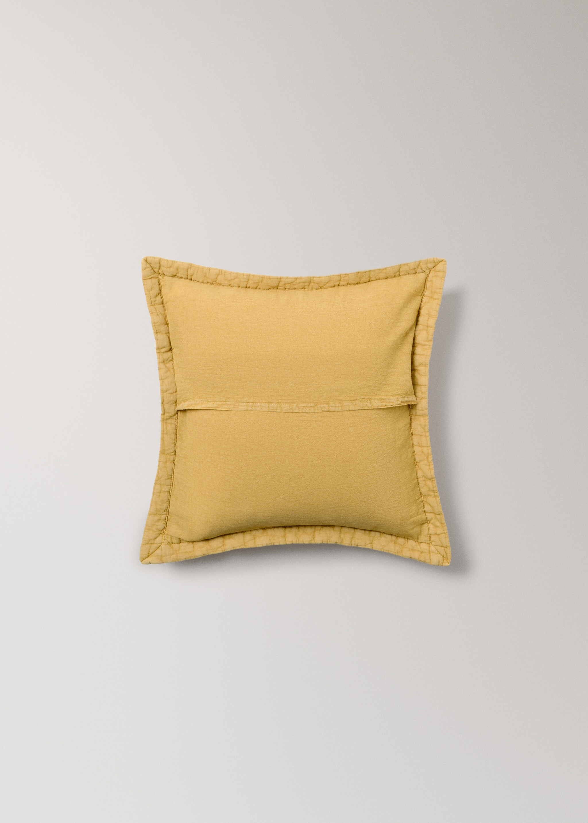 Washed cotton plaid children's bed cushion cover 40x40 cm - Details of the article 5