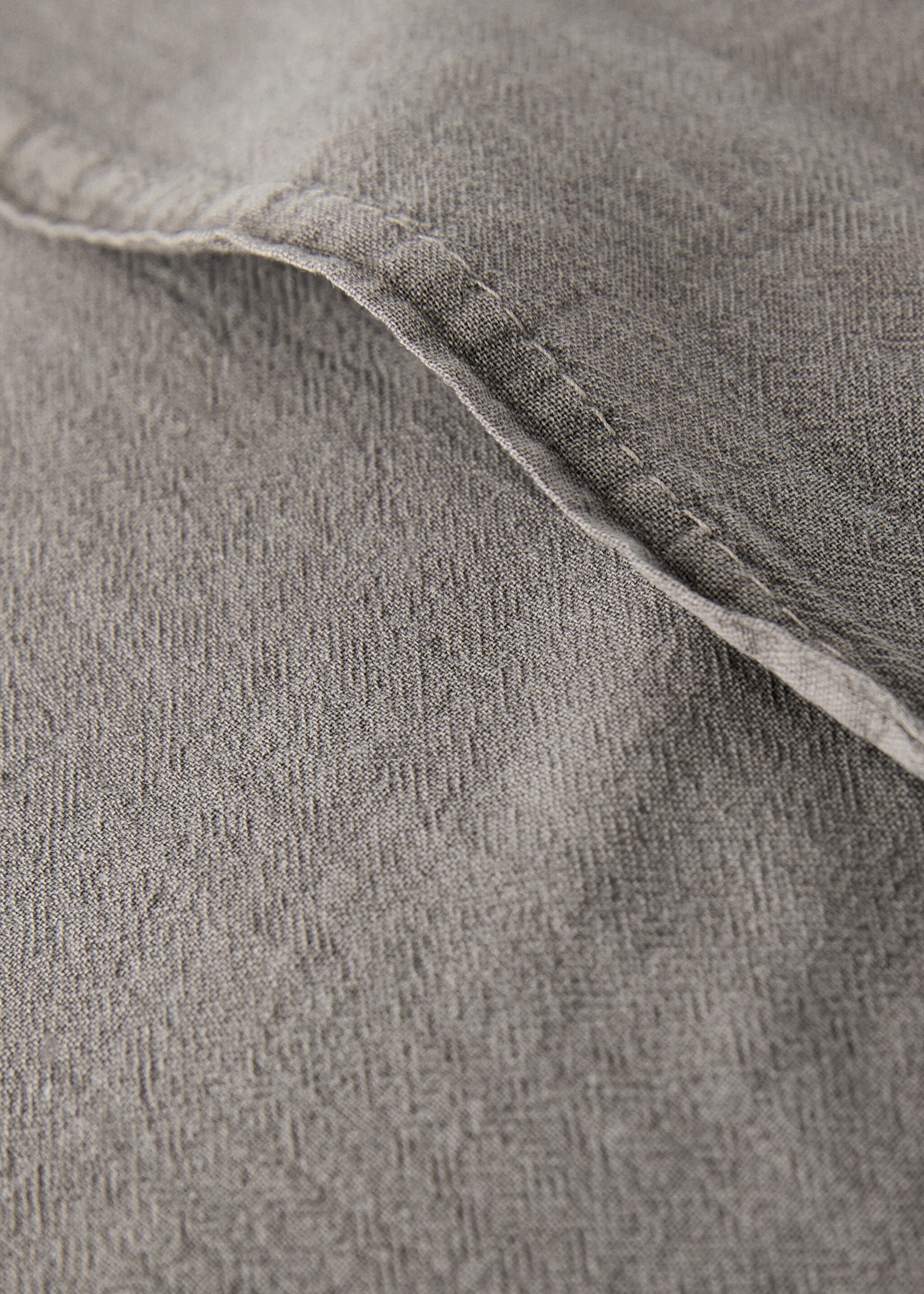 Washed cotton plaid children's bed cushion cover 40x40 cm - Details of the article 1, Medium Brown. Ref: 17073826-00.