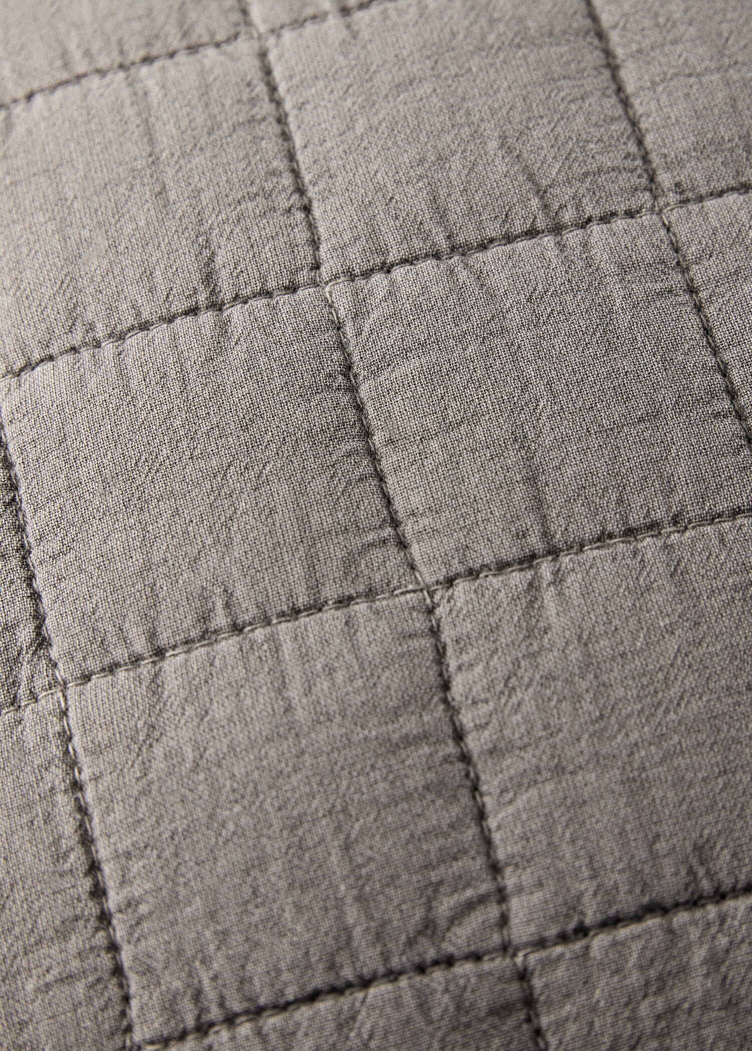 Washed cotton plaid children's bed cushion cover 40x40 cm - Details of the article 3