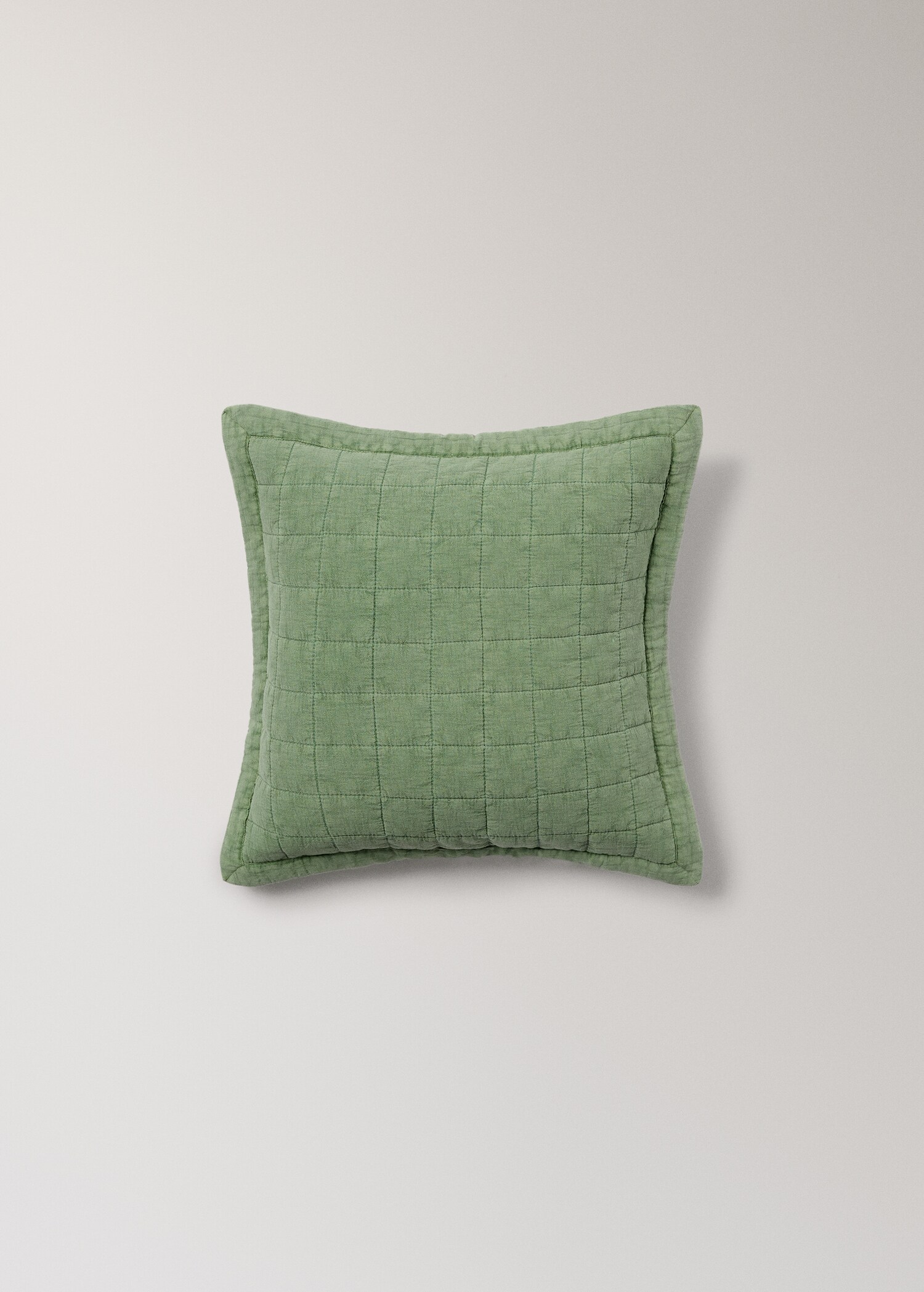 Washed cotton plaid children's bed cushion cover 40x40 cm - Article without model
