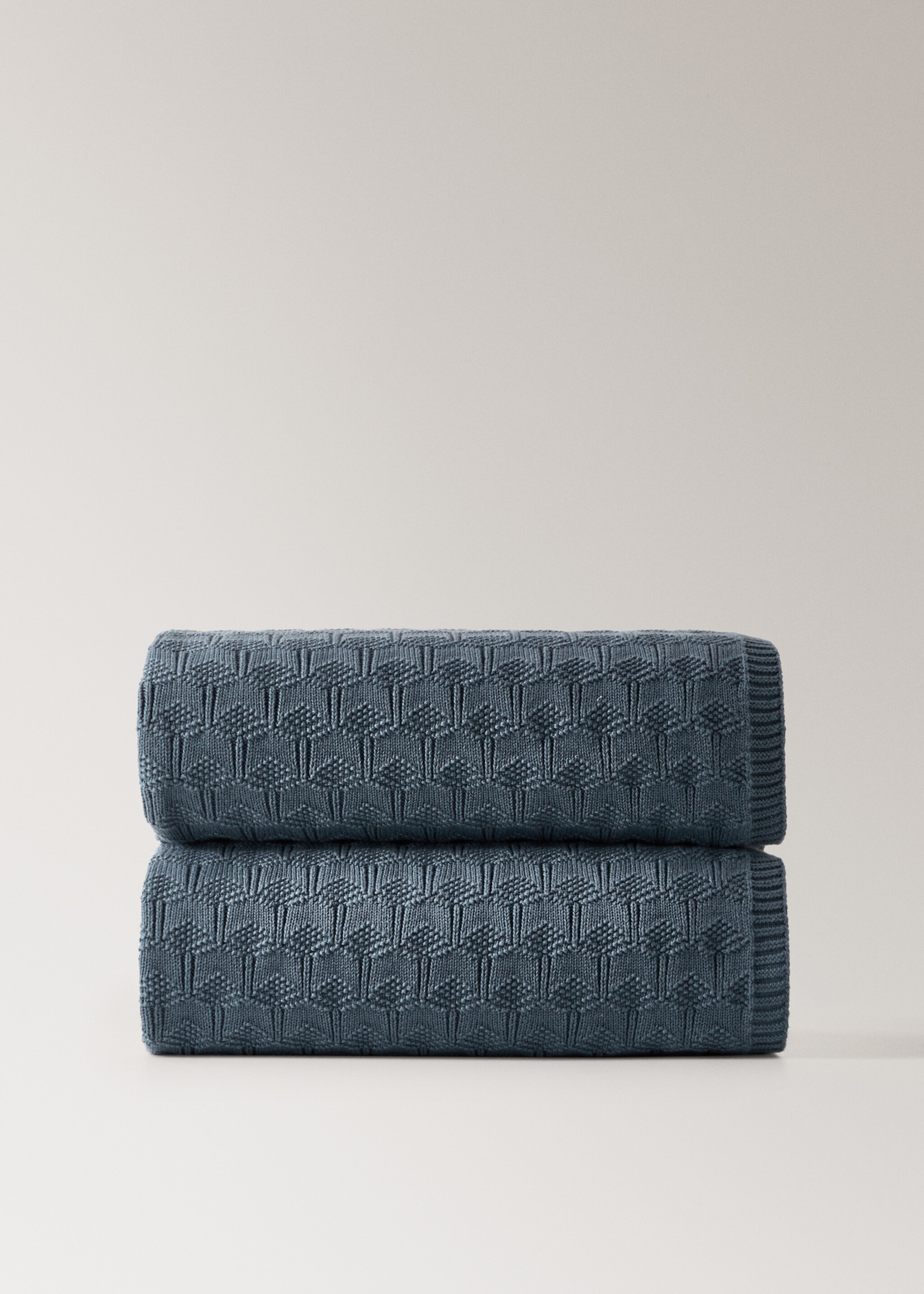 Kinderdeken 100% katoen met patroon - Artikel zonder model, Inktblauw. Ref: 17073827-00.