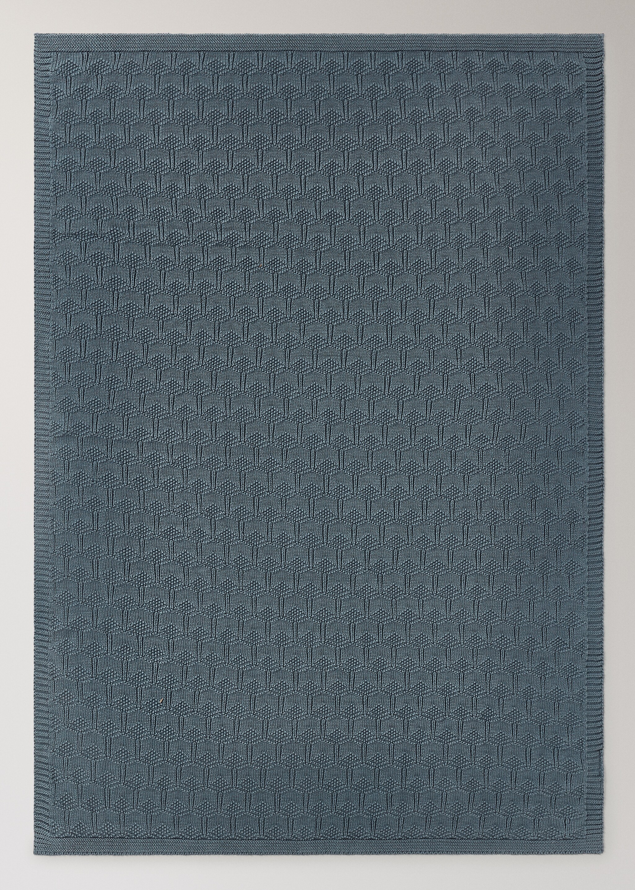 Kinderdeken 100% katoen met patroon - Detail van het artikel 3, Inktblauw. Ref: 17073827-00.