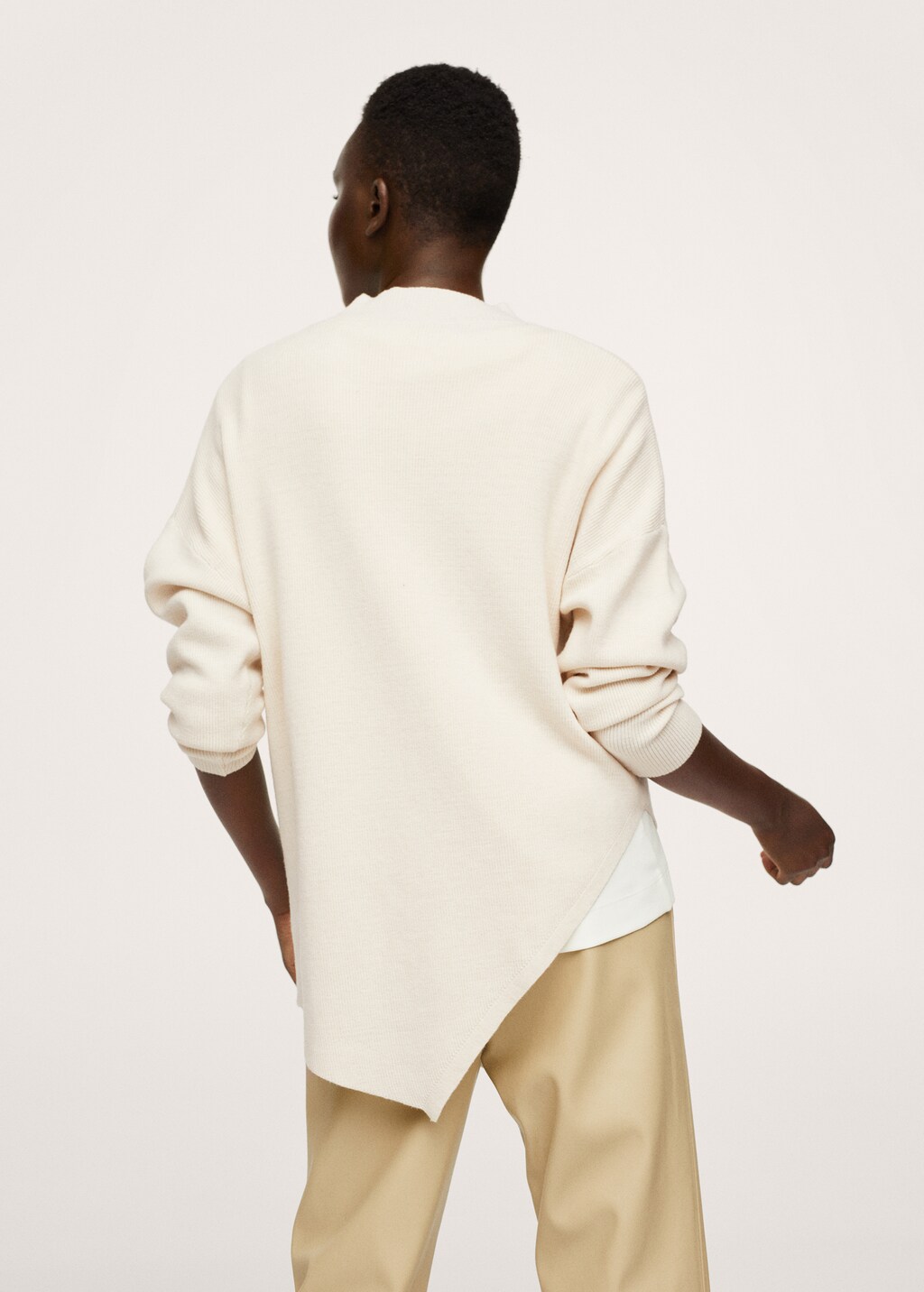 Pull over maille asymetrique Femme MANGO Cote d Ivoire
