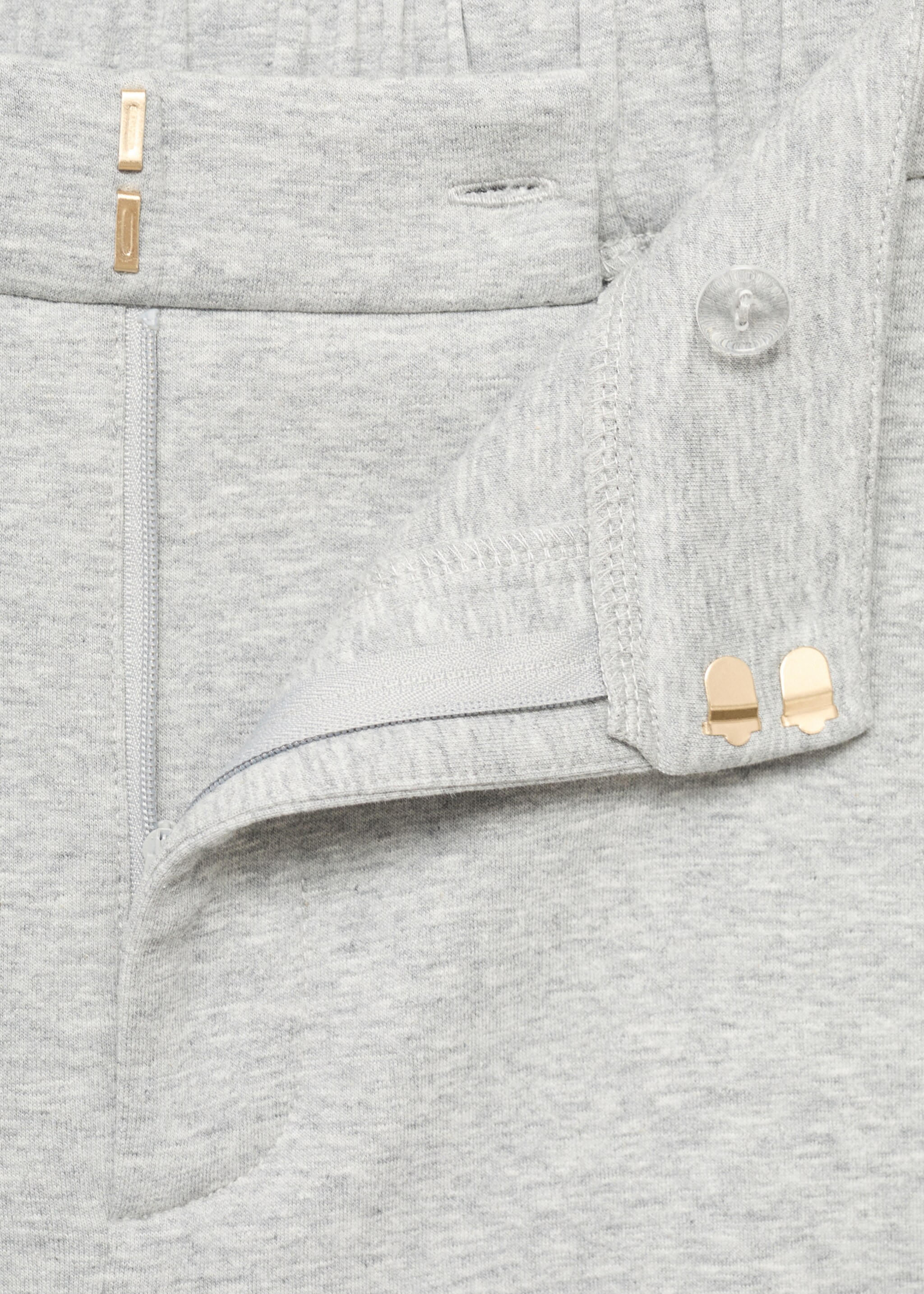 Pantalón recto cintura elástica - Detalle del artículo 8, Gris medio vigoré. Ref: 17074073-00.