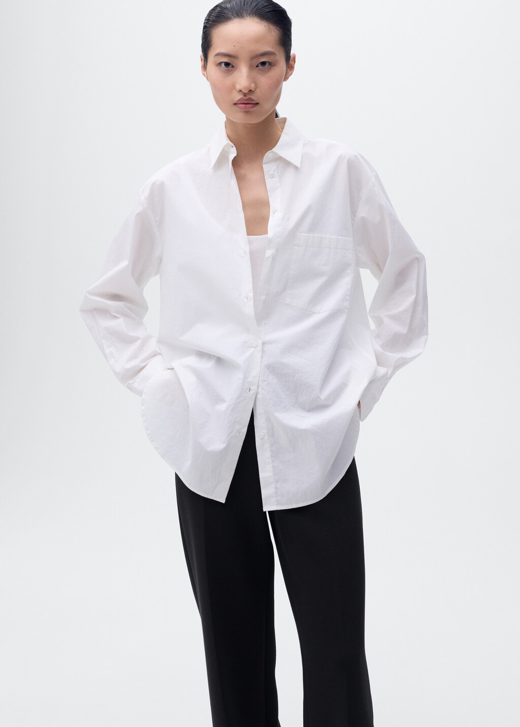 Straight-fit pants with elastic waist - image 4