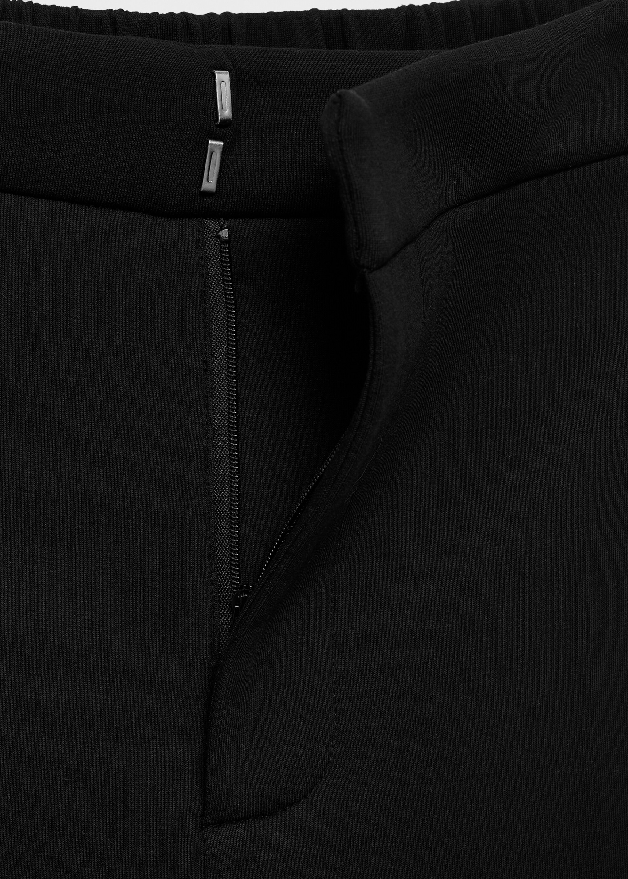 Pantalón recto cintura elástica - Detalle del artículo 8, Negro. Ref: 17074073-00.