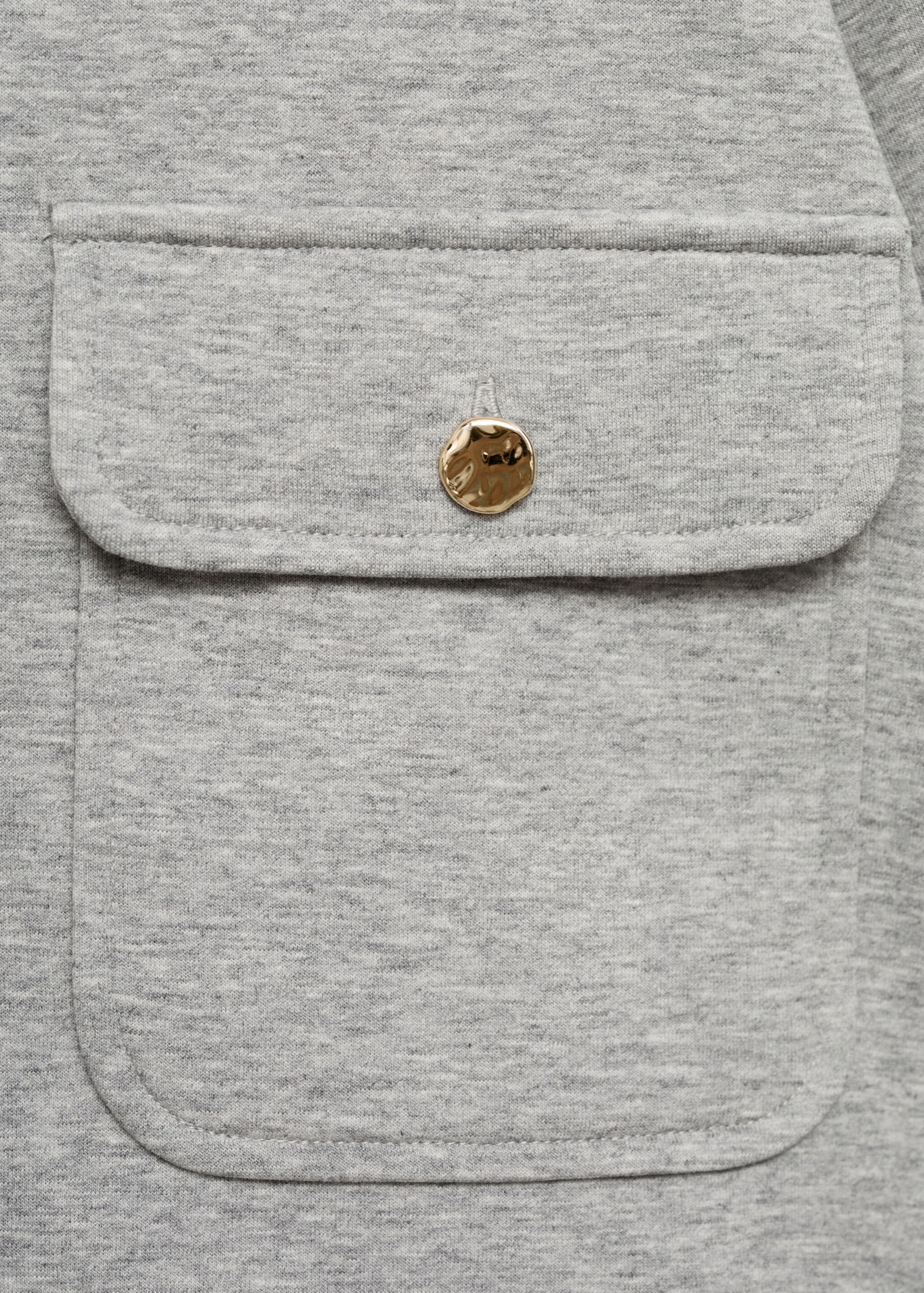Jaket crop katun kantong - Rincian barang 0, Abu-abu Heather Medium. Ref: 17074074-00.