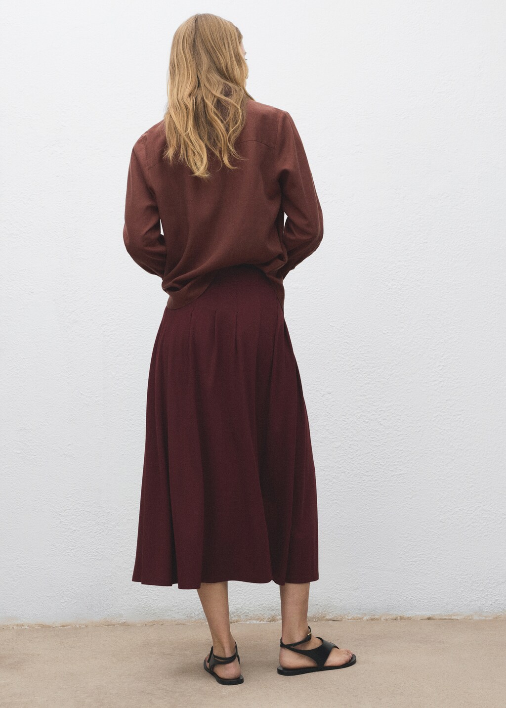 Mango Plank midi-skirt