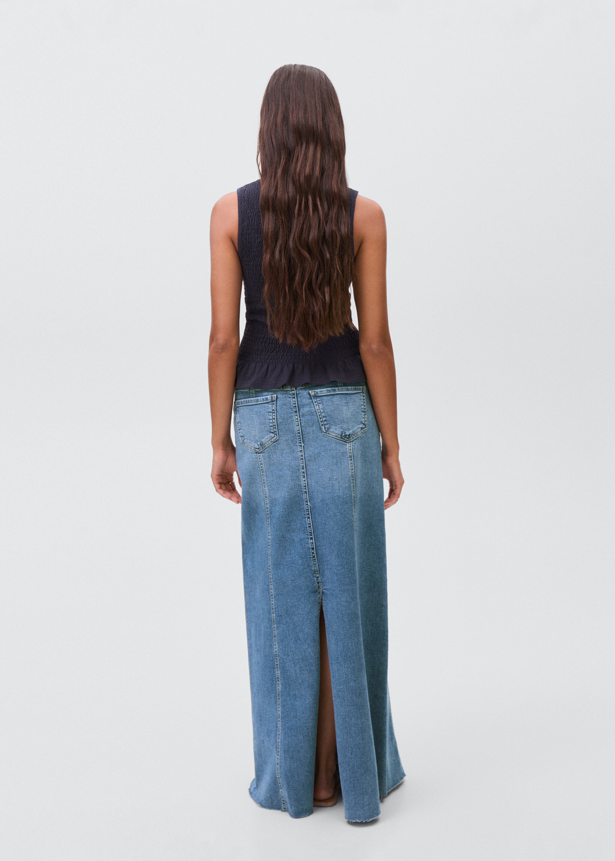 Jupe longue en denim coutures - Détail de l'article 2