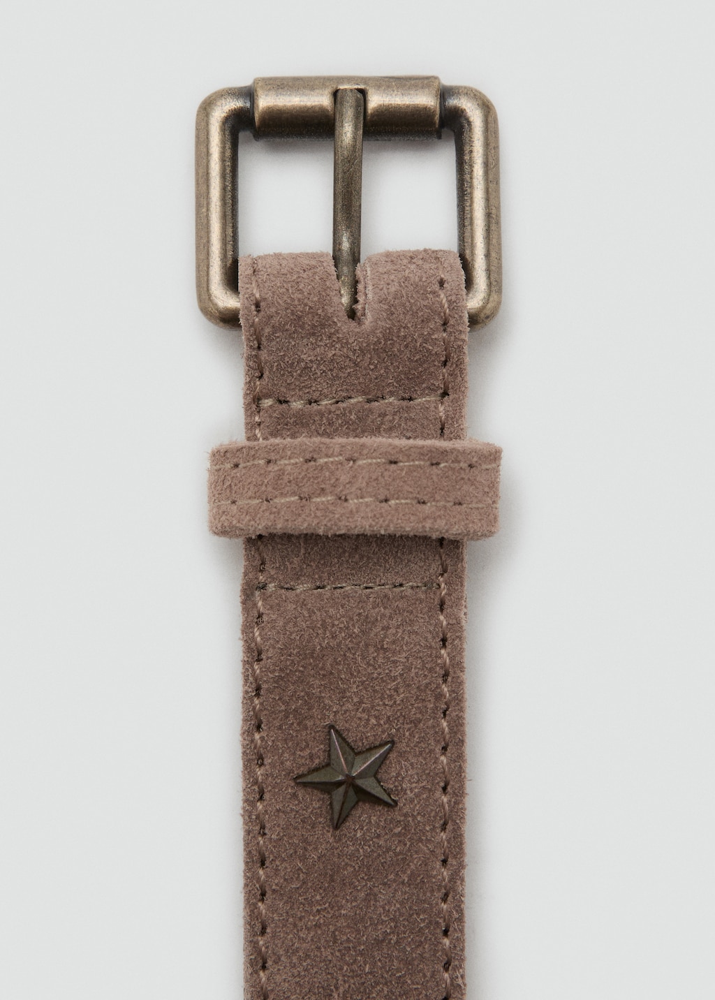 Stars leather belt