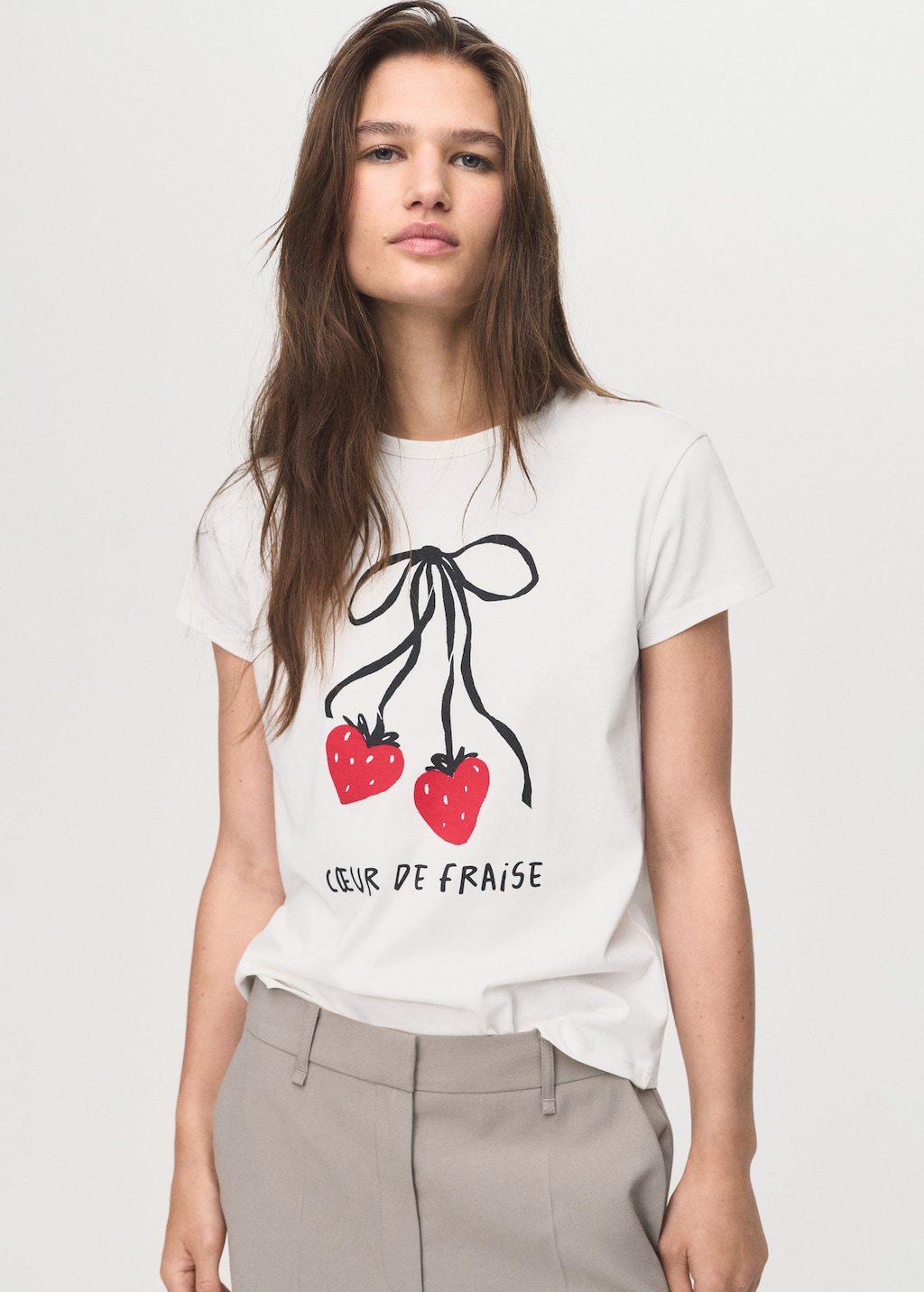 Printed cotton-blend t-shirt
