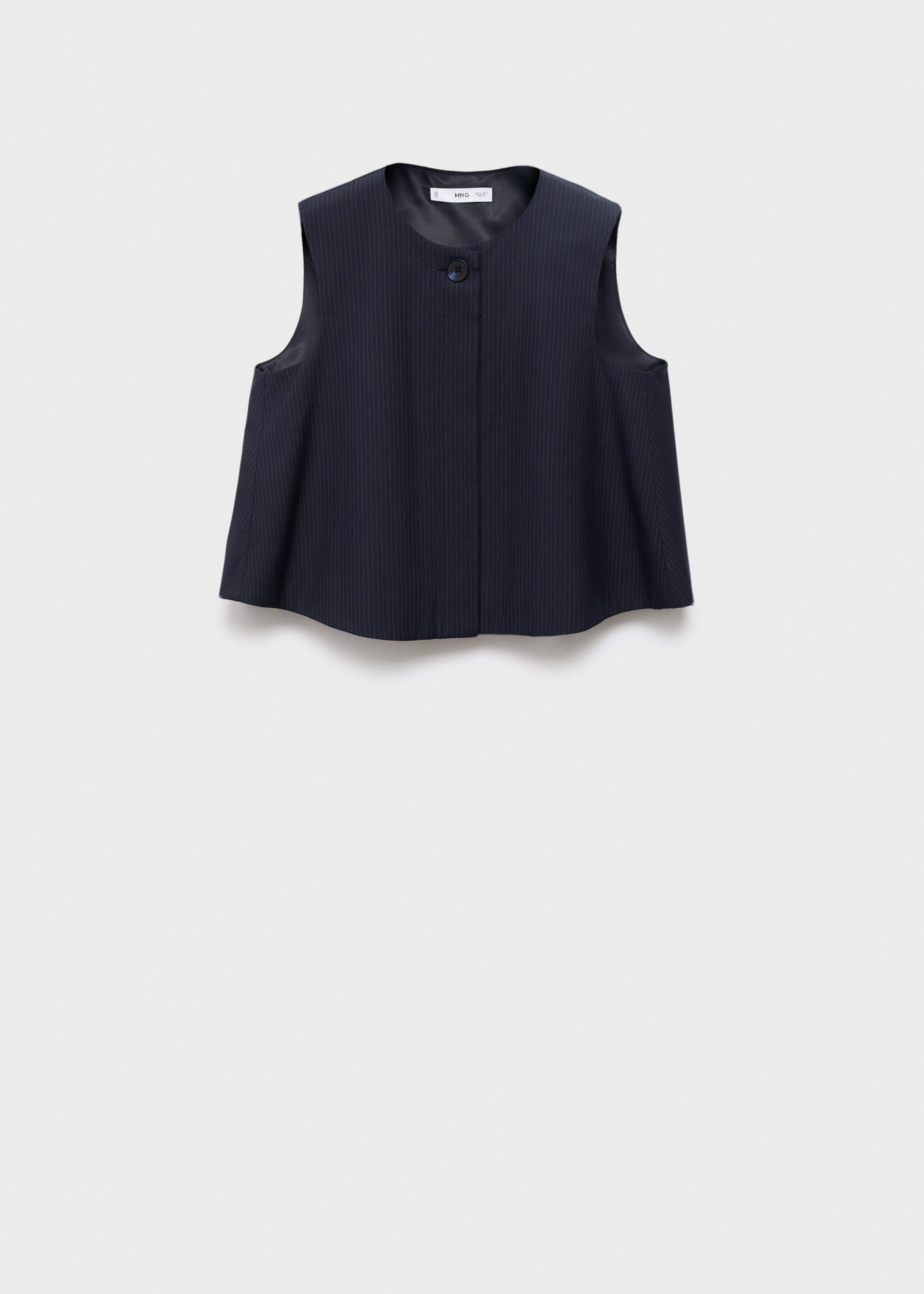 Pinstriped top with balloon effect - Article without model, Navy. Ref: 17074089-00.