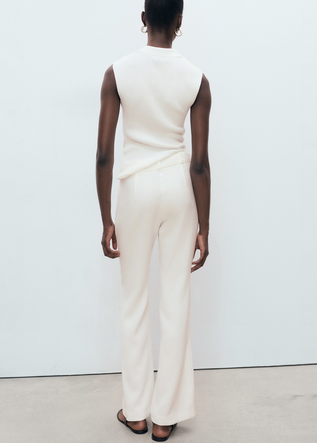 Straight-leg pants with belt loops - image 3