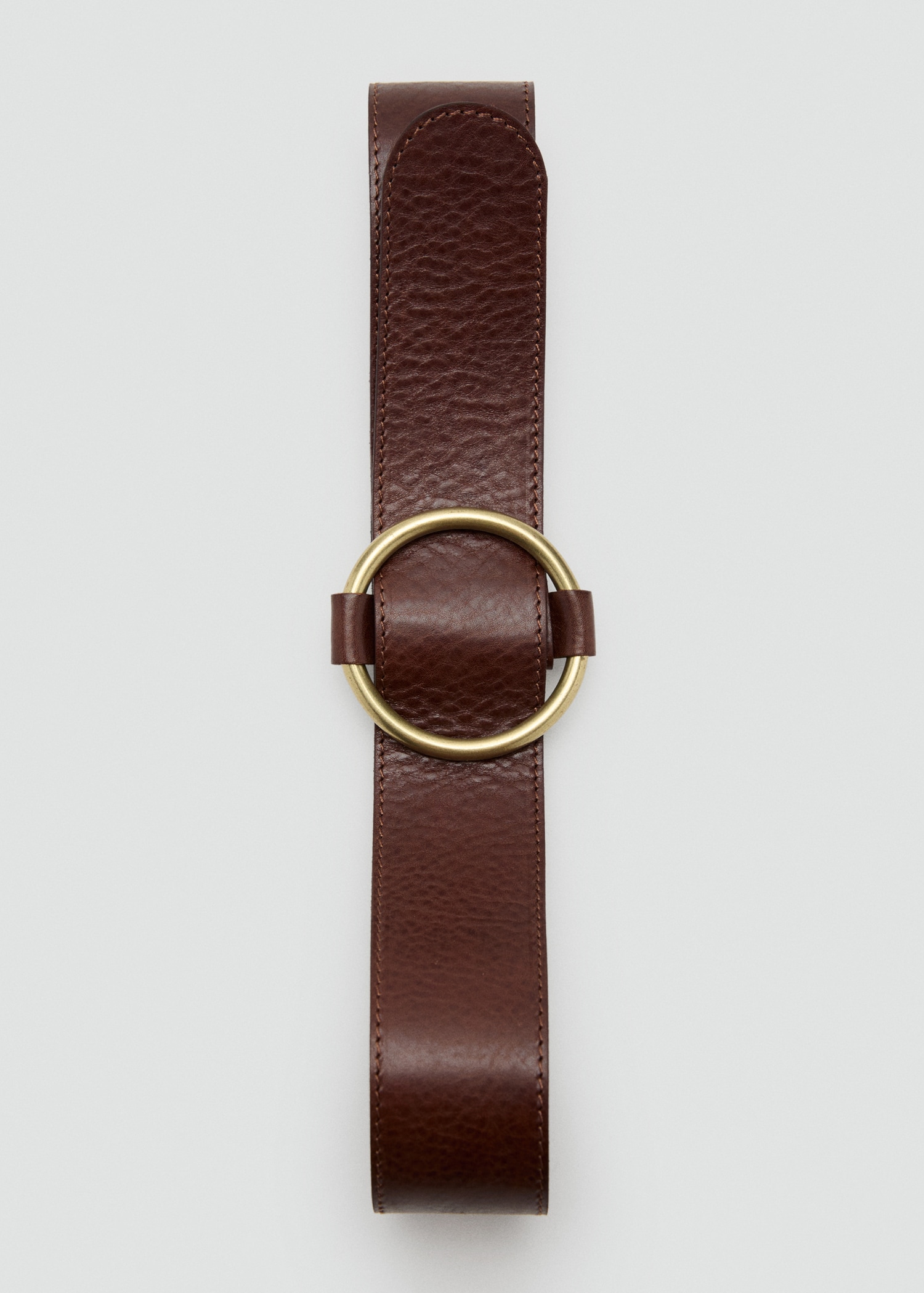 Rounded buckle leather belt - Details of the article 2