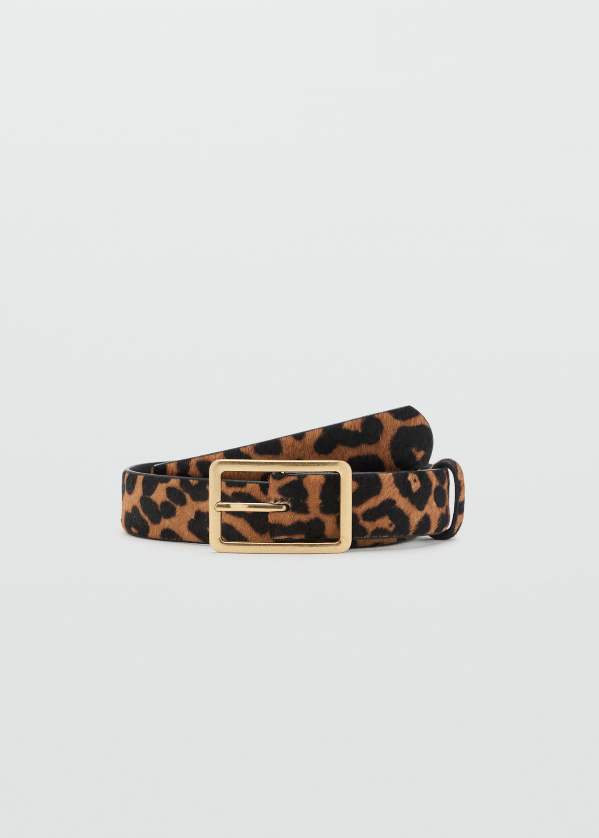Ceinture cuir imprimé animal - Article sans modèle, Marron. Ref: 17074094-00.